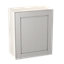 GoodHome Alpinia Matt grey painted wood effect shaker Wall Kitchen cabinet (W)600mm (H)720mm