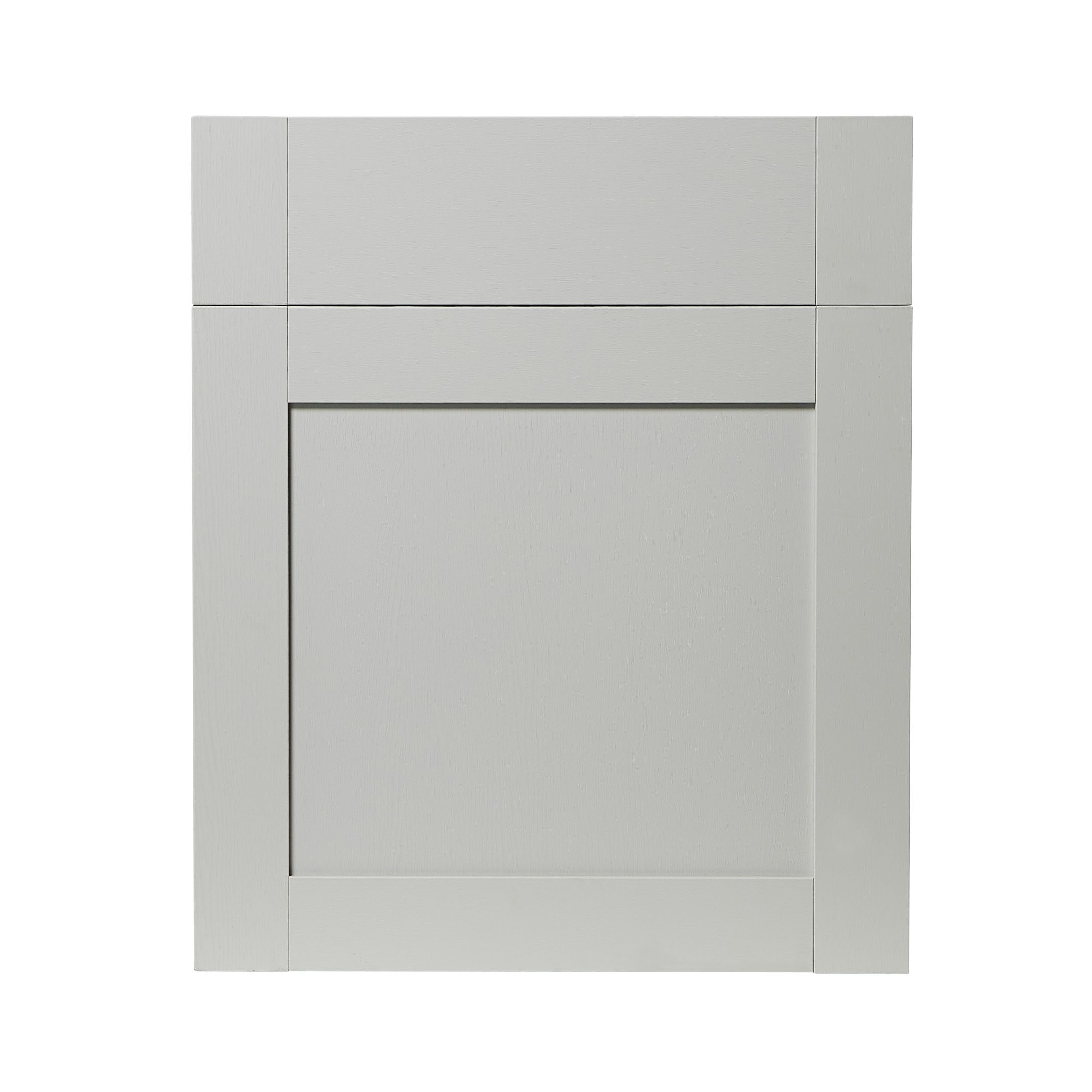 GoodHome Alpinia Matt grey wood effect Door & drawer, (W)600mm (H)715mm (T)18mm