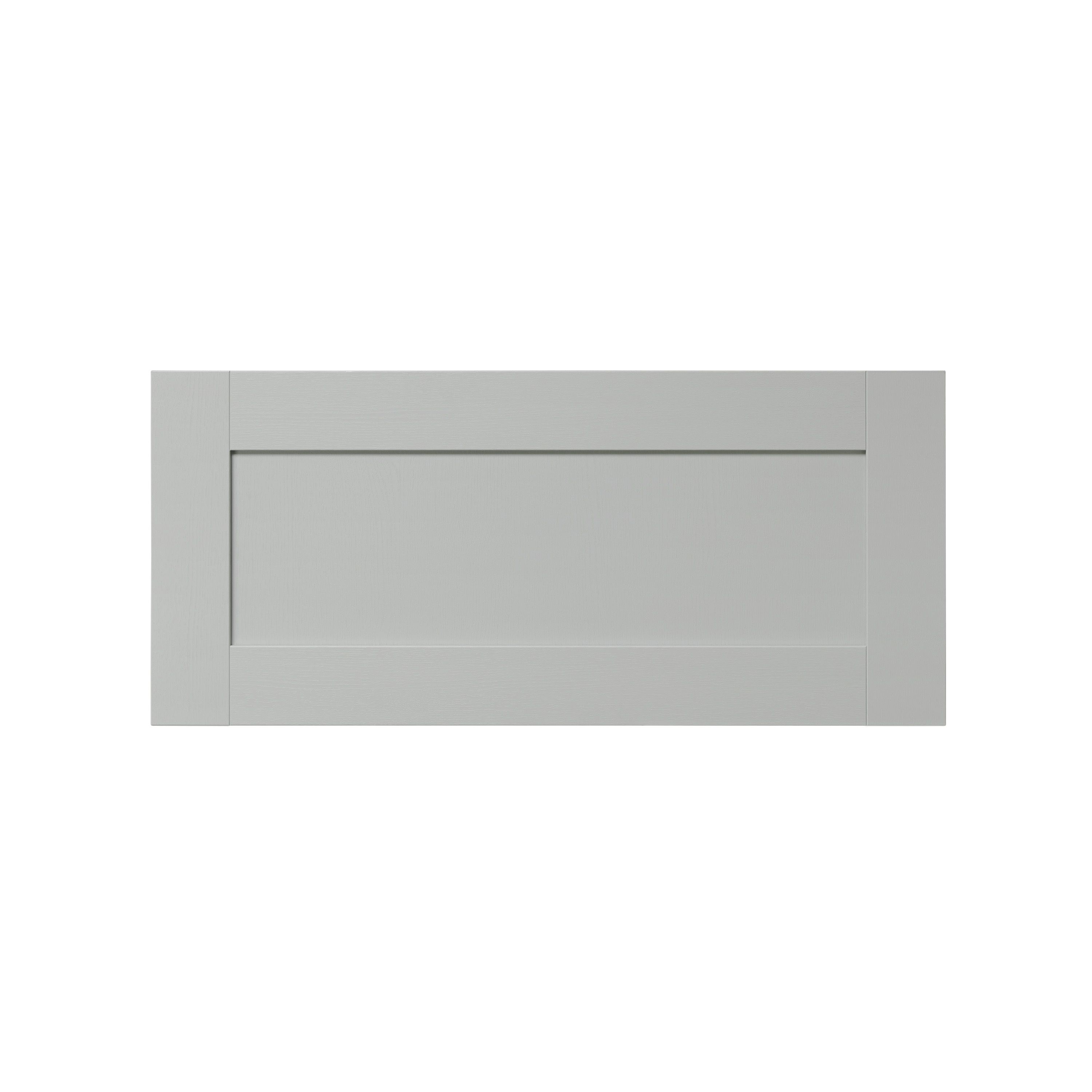 GoodHome Alpinia Matt grey wood effect Shaker 2 drawer front, bridging door & bi-fold door 800mm