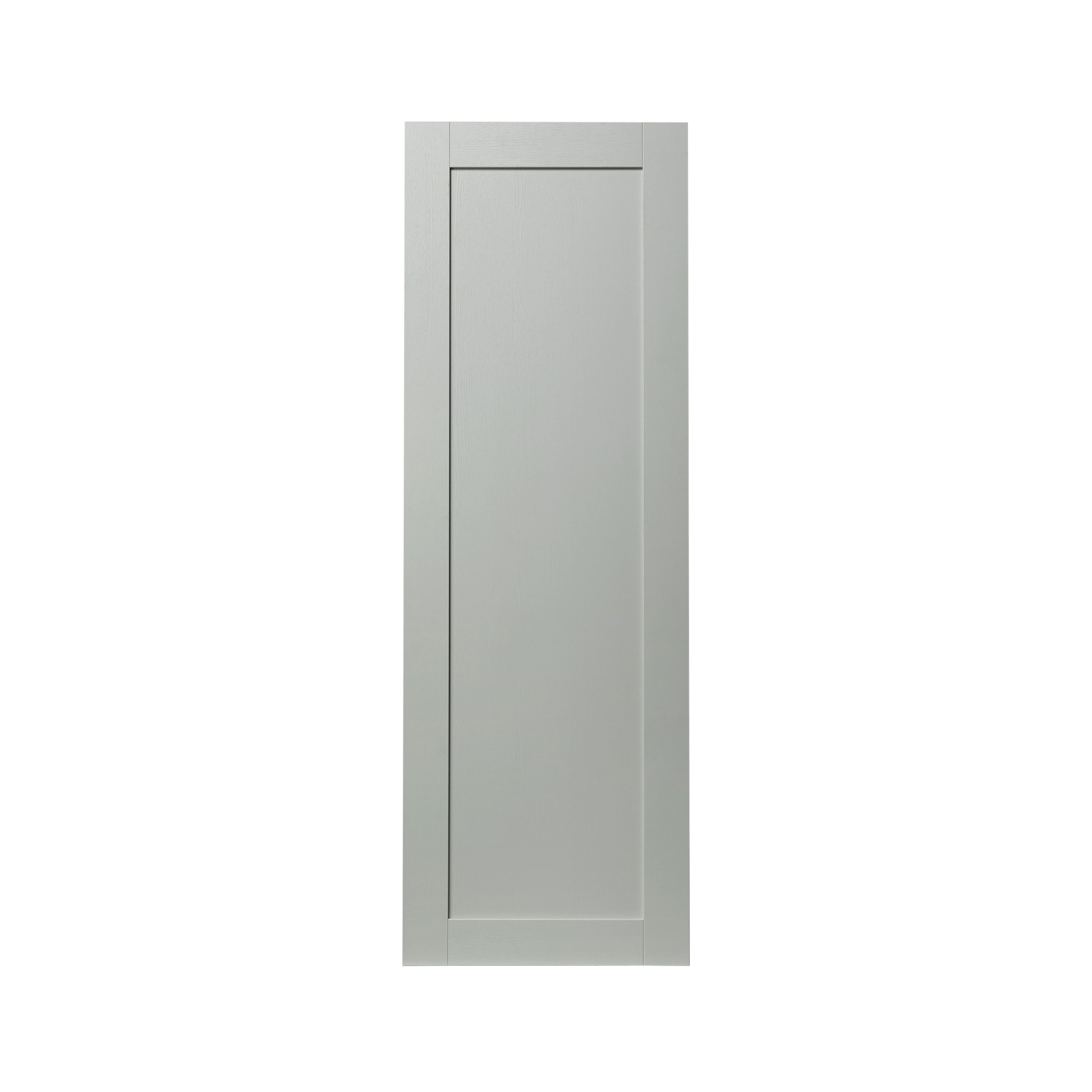 GoodHome Alpinia Matt grey wood effect Shaker Tall larder Cabinet door (W)500mm (H)1467mm (T)18mm