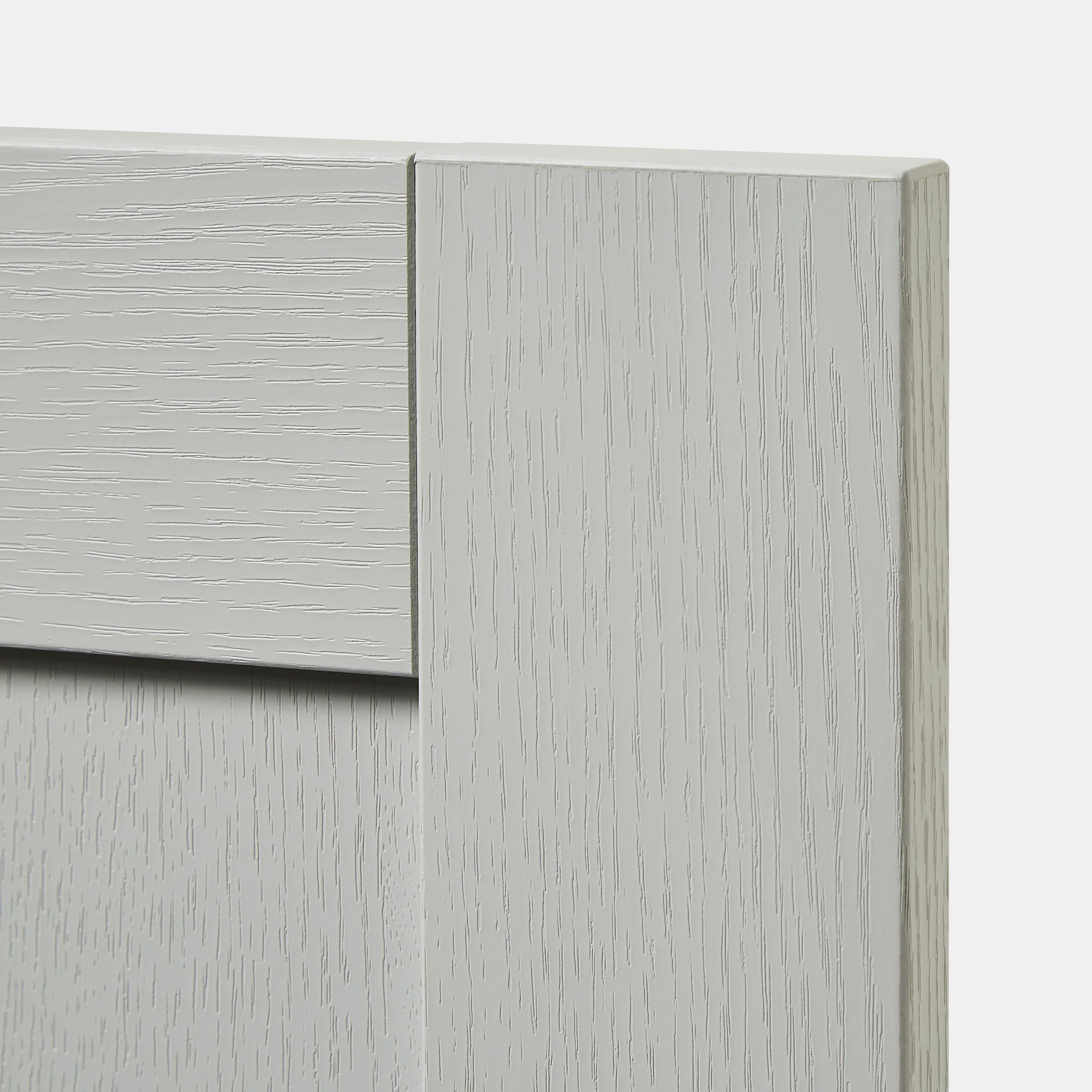 GoodHome Alpinia Matt grey wood effect Tall appliance Cabinet door (W)600mm (H)633mm (T)18mm