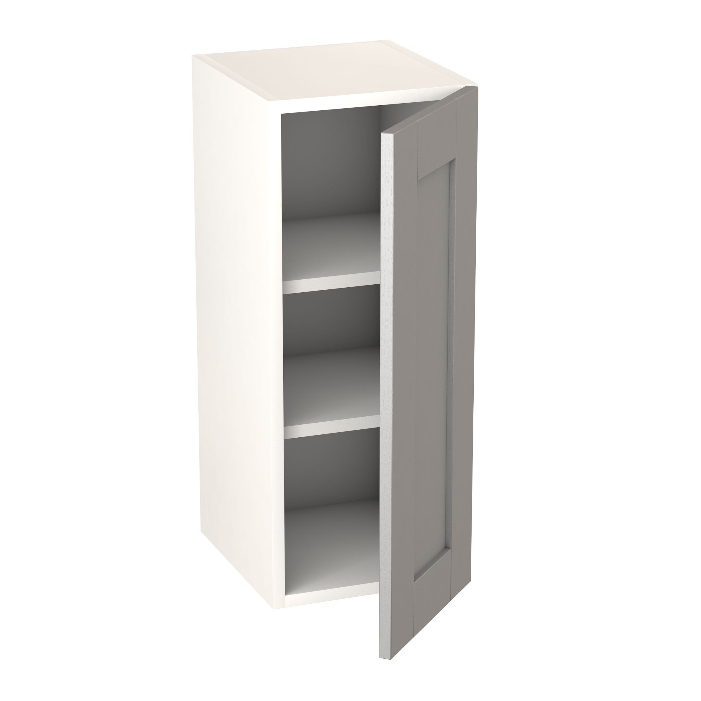 GoodHome Alpinia Matt grey wood effect Wall Kitchen cabinet (W) 300mm (H)720mm