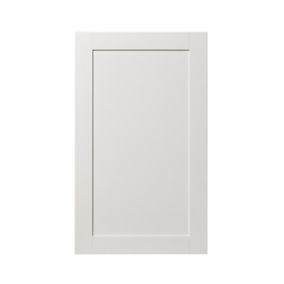 GoodHome Alpinia Matt ivory painted wood effect shaker 50:50 Larder Cabinet door (W)600mm (T)18mm