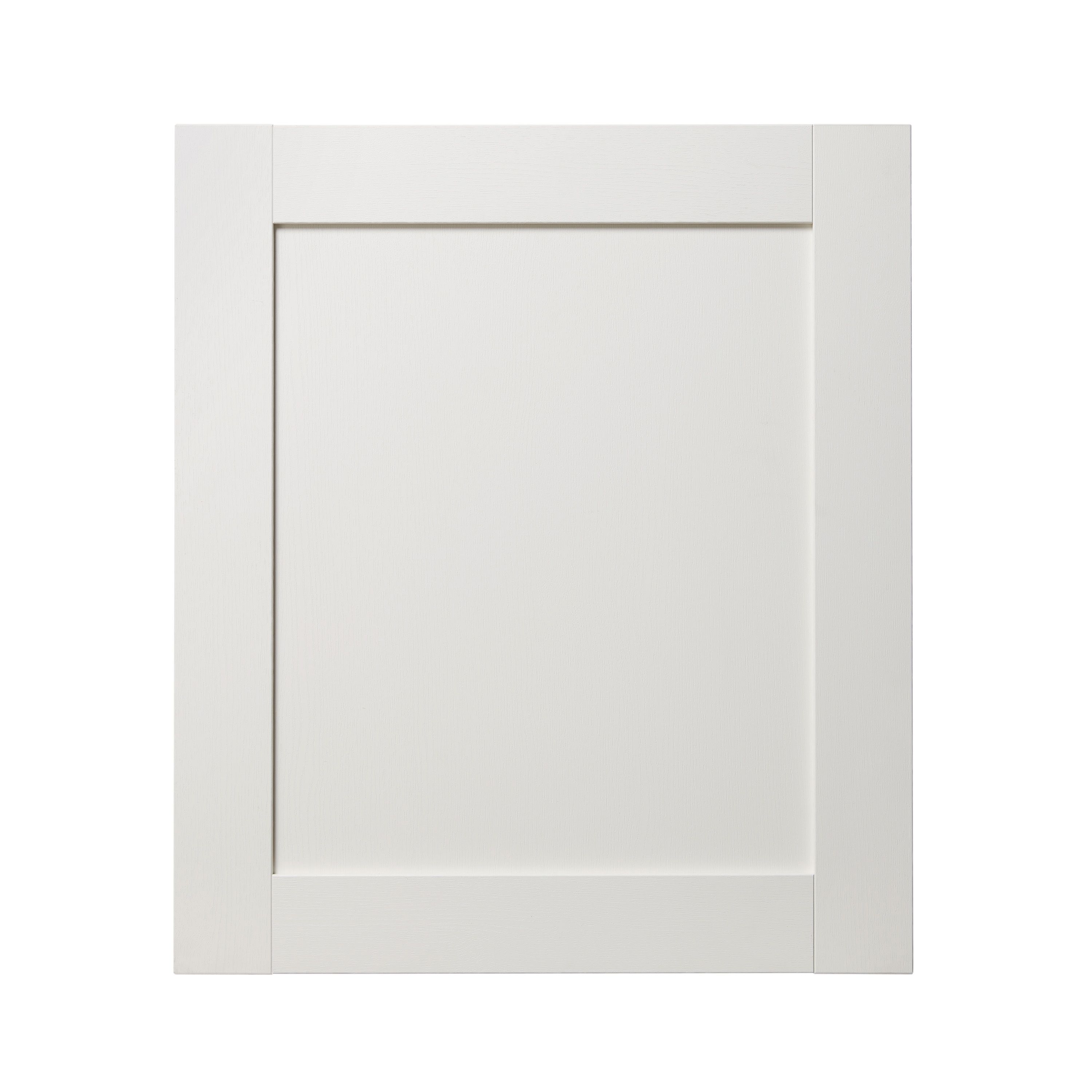 GoodHome Alpinia Matt ivory painted wood effect shaker Appliance Cabinet door (W)600mm (H)687mm (T)18mm