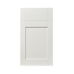 GoodHome Alpinia Matt ivory painted wood effect shaker Cabinet door, (W)400mm (H)715mm (T)18mm