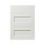 GoodHome Alpinia Matt ivory painted wood effect shaker Drawer front (W)500mm, Pack of 3
