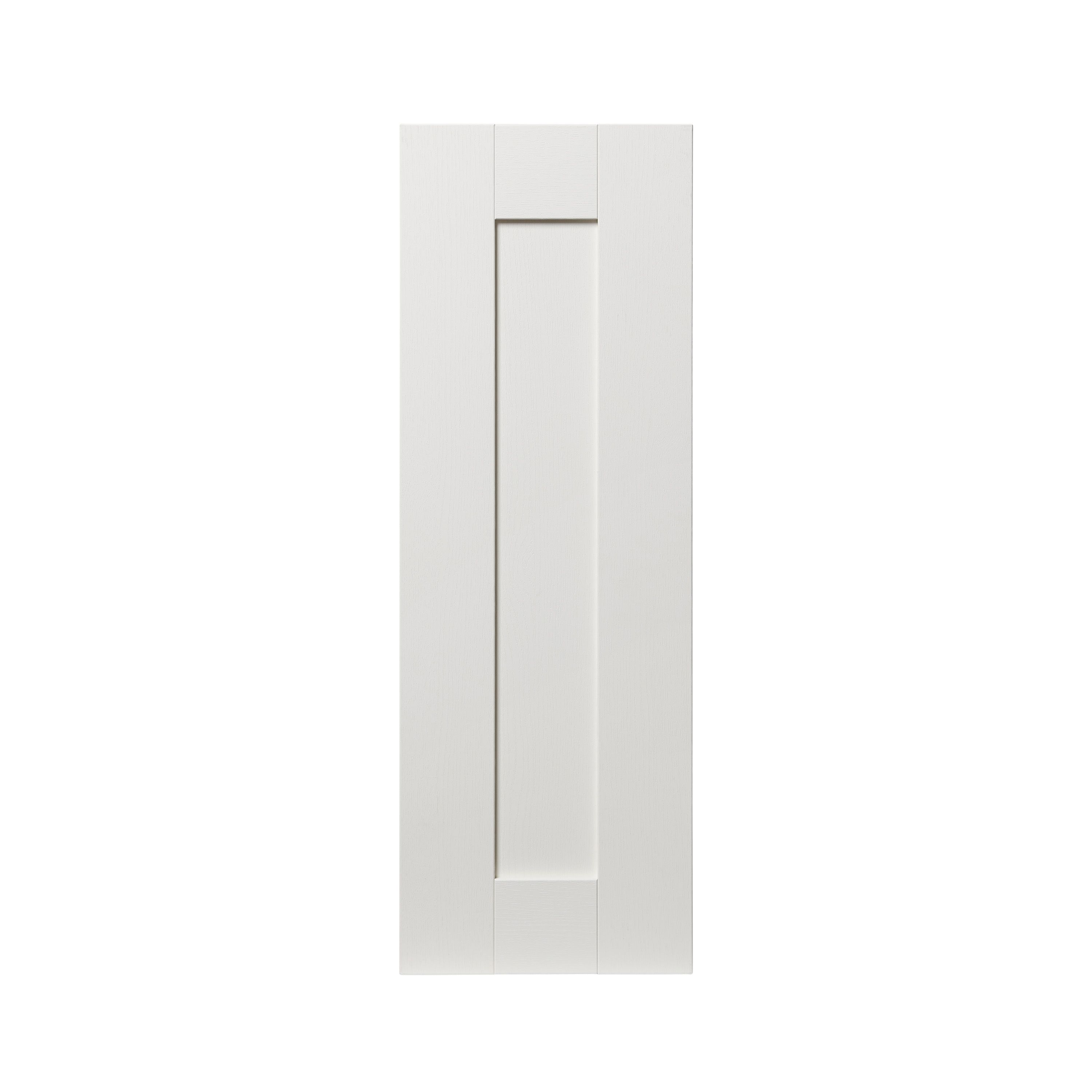 GoodHome Alpinia Matt ivory painted wood effect shaker Highline Cabinet door (W)250mm (H)715mm (T)18mm