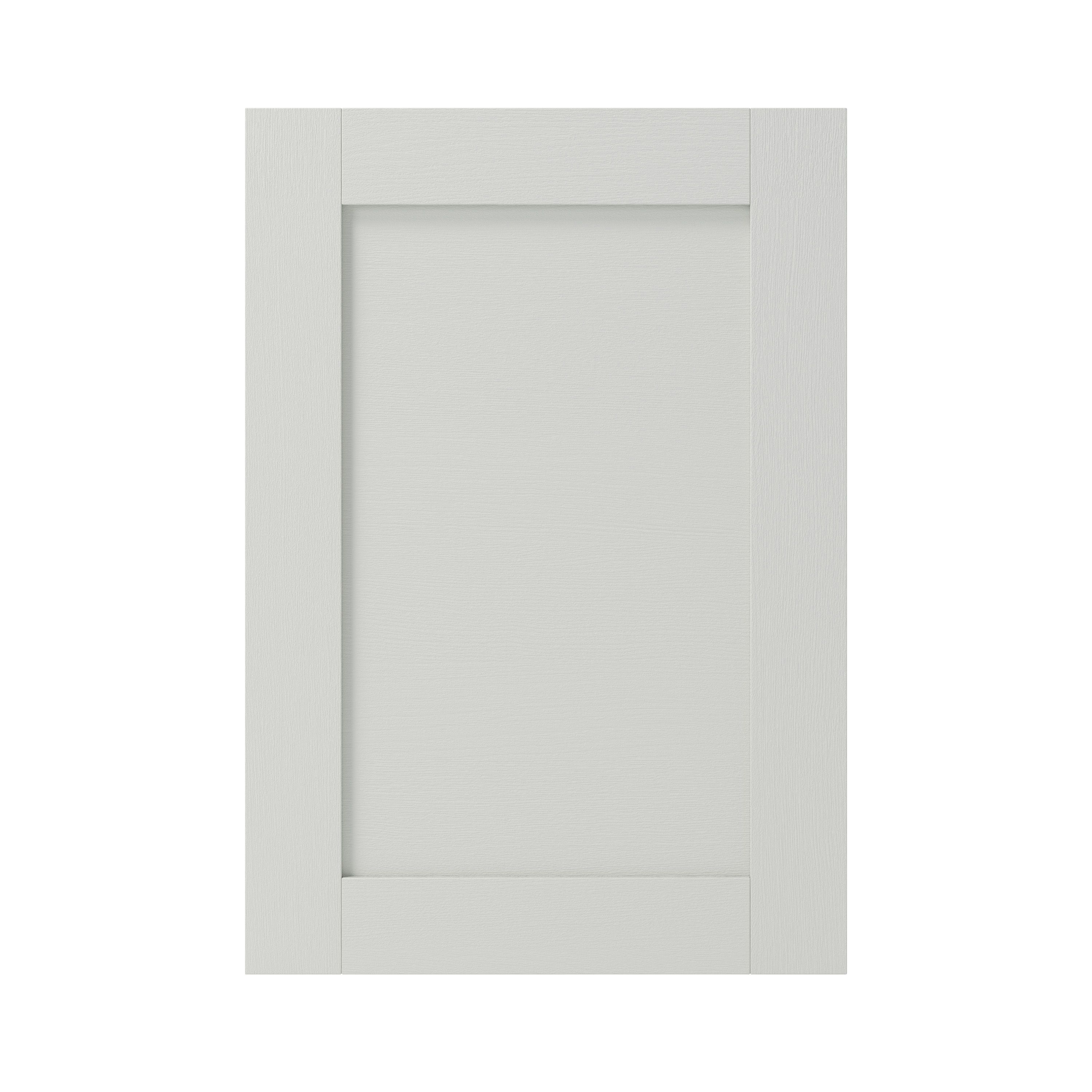 GoodHome Alpinia Matt ivory painted wood effect shaker Highline Cabinet door (W)500mm (H)715mm (T)18mm