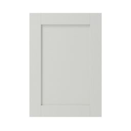 GoodHome Alpinia Matt ivory painted wood effect shaker Highline Cabinet door (W)500mm (H)715mm (T)18mm
