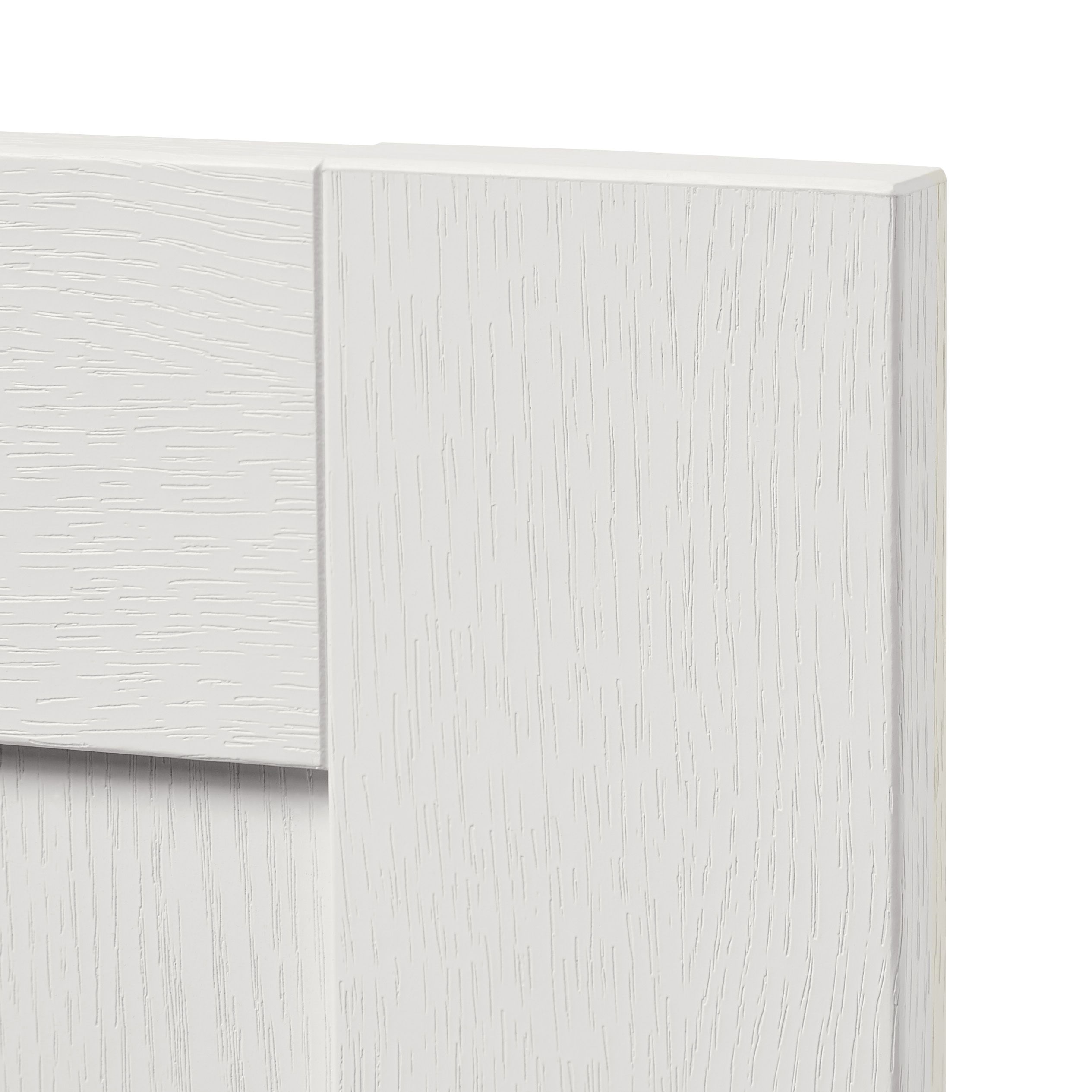 GoodHome Alpinia Matt ivory painted wood effect shaker Larder Cabinet door (W)300mm (H)1287mm (T)18mm