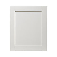 GoodHome Alpinia Matt ivory painted wood effect shaker Tall appliance Cabinet door (W)600mm (H)723mm (T)18mm