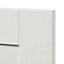 GoodHome Alpinia Matt ivory painted wood effect shaker Tall appliance Cabinet door (W)600mm (H)723mm (T)18mm