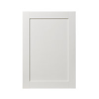 GoodHome Alpinia Matt ivory painted wood effect shaker Tall appliance Cabinet door (W)600mm (H)867mm (T)18mm
