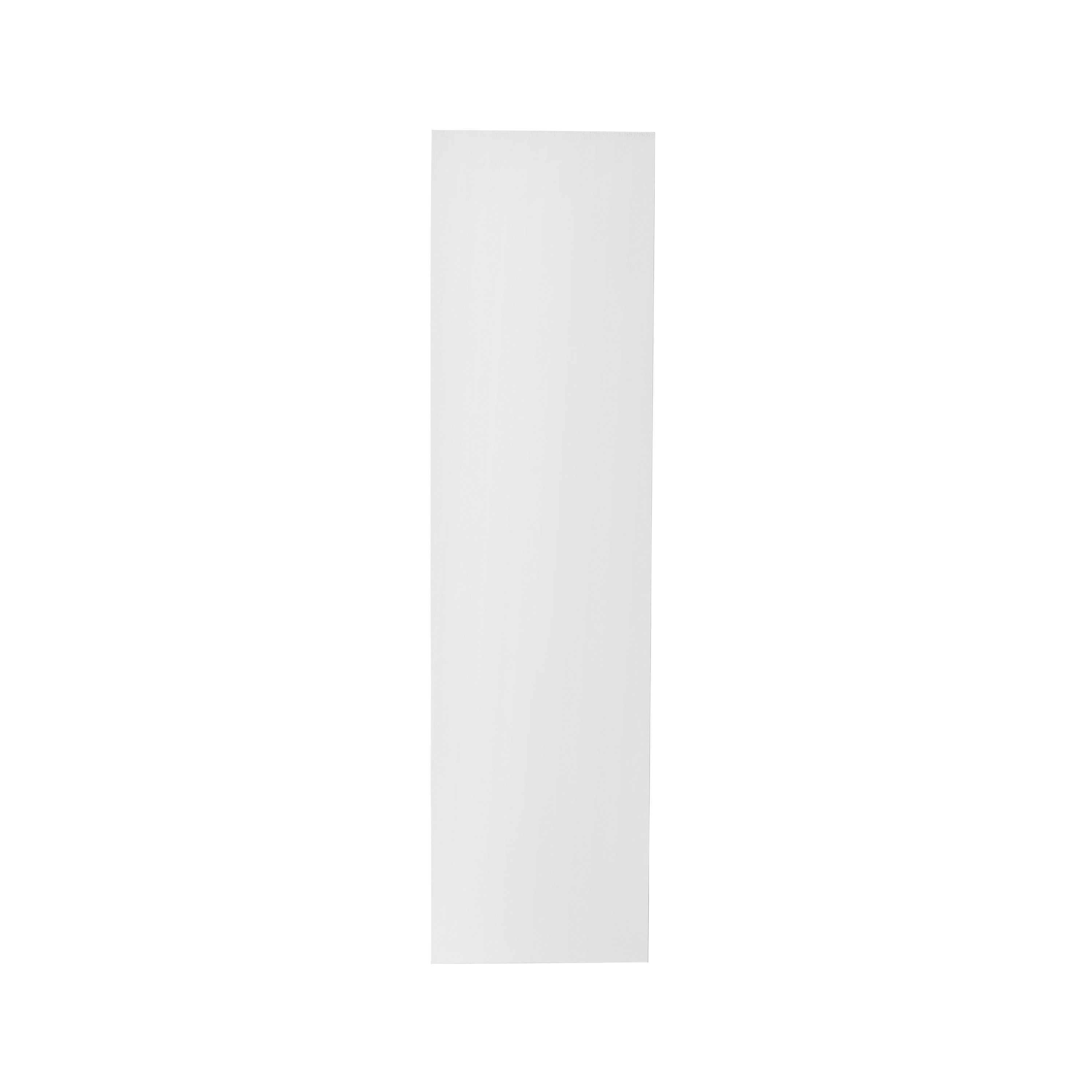GoodHome Alpinia Matt ivory painted wood effect shaker Tall Clad on end panel (H)2400mm (W)610mm