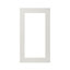 GoodHome Alpinia Matt ivory painted wood effect shaker Tall glazed Cabinet door (W)500mm (H)895mm (T)18mm