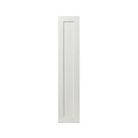 GoodHome Alpinia Matt ivory painted wood effect shaker Tall larder Cabinet door (W)300mm (H)1467mm (T)18mm