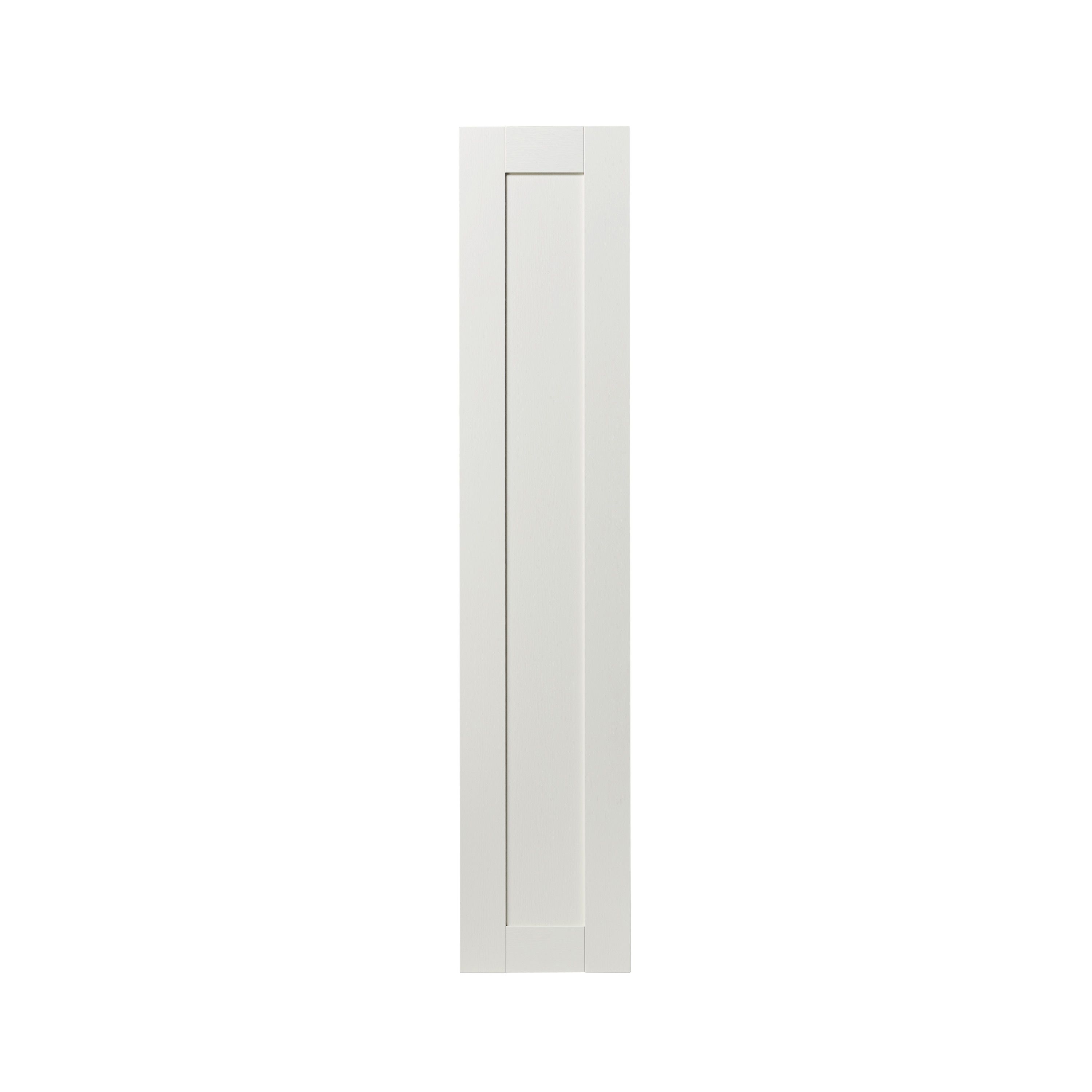 GoodHome Alpinia Matt ivory painted wood effect shaker Tall larder Cabinet door (W)300mm (H)1467mm (T)18mm