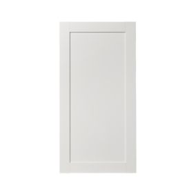 GoodHome Alpinia Matt ivory painted wood effect shaker Tall larder Cabinet door (W)600mm (H)1181mm (T)18mm