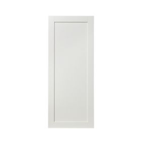 GoodHome Alpinia Matt ivory painted wood effect shaker Tall larder Cabinet door (W)600mm (H)1467mm (T)18mm