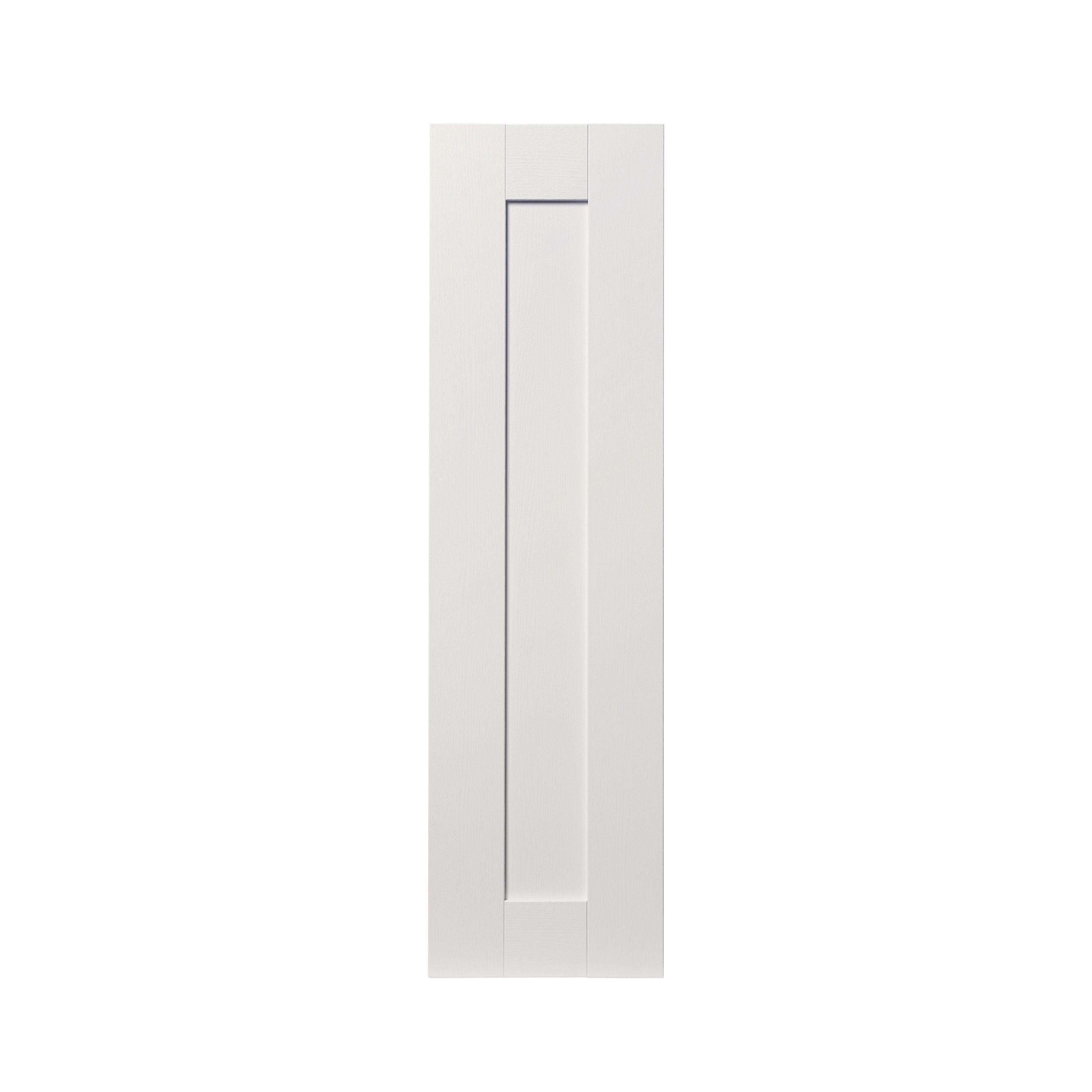 GoodHome Alpinia Matt ivory painted wood effect shaker Tall wall Cabinet door (W)250mm (H)895mm (T)18mm