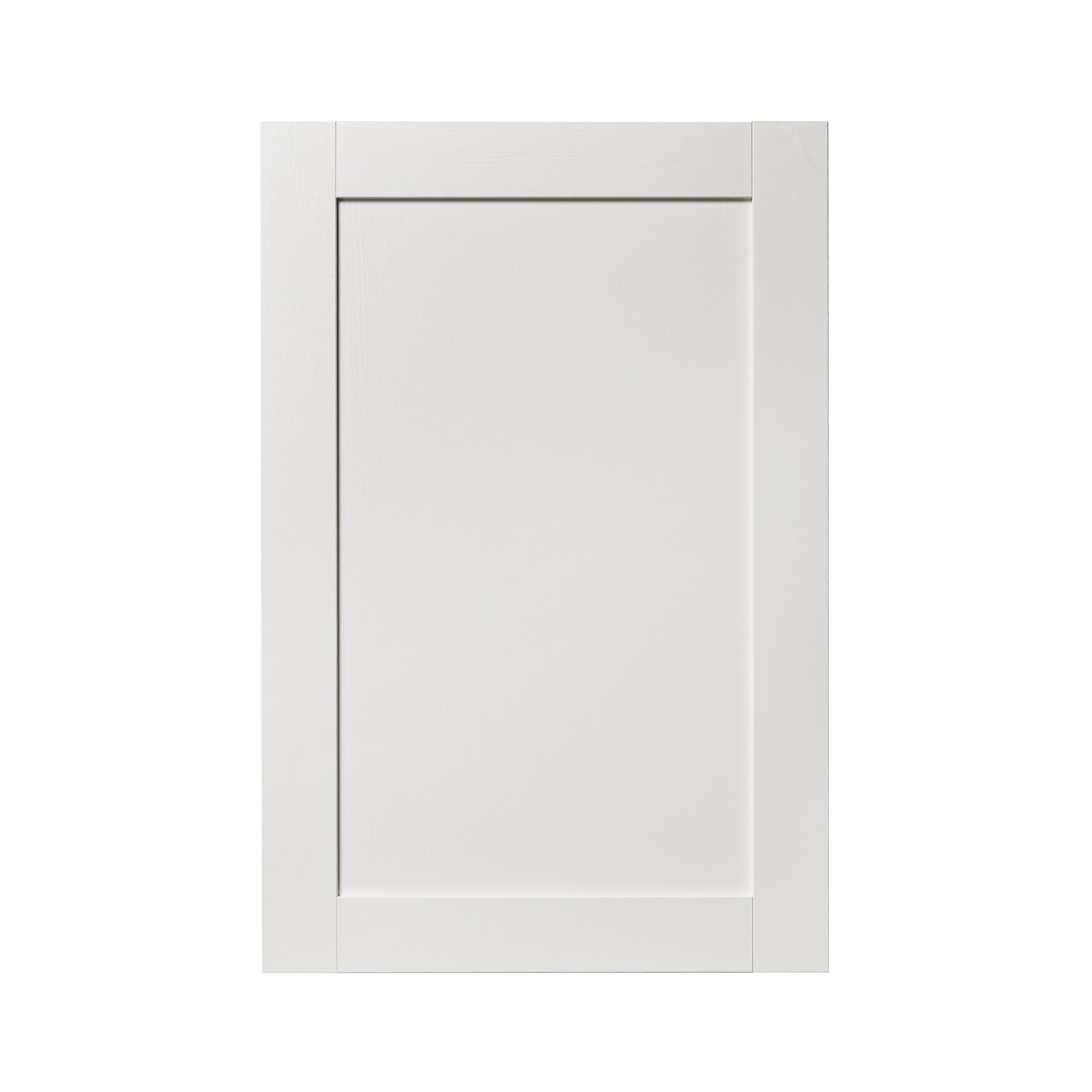 GoodHome Alpinia Matt ivory painted wood effect shaker Tall wall Cabinet door (W)600mm (H)895mm (T)18mm