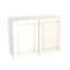 GoodHome Alpinia Matt ivory painted wood effect shaker Wall Kitchen cabinet (W)1000mm (H)720mm