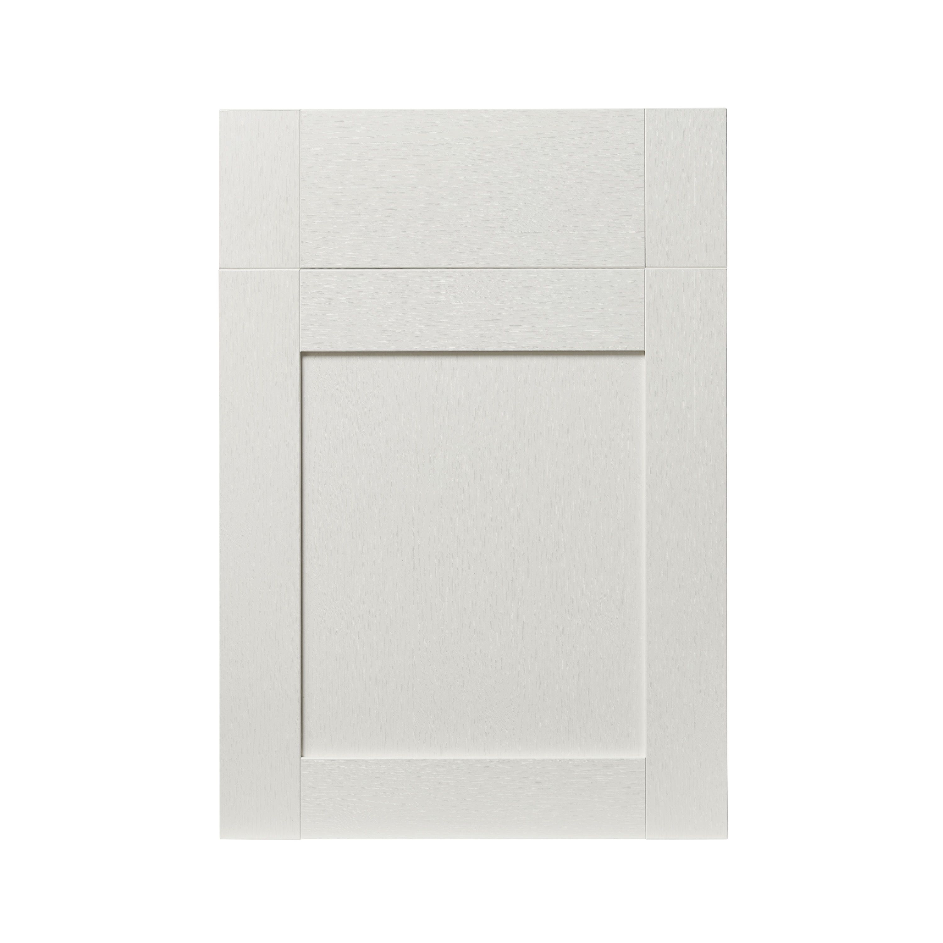 GoodHome Alpinia Matt ivory wood effect Door & drawer, (W)500mm (H)715mm (T)18mm