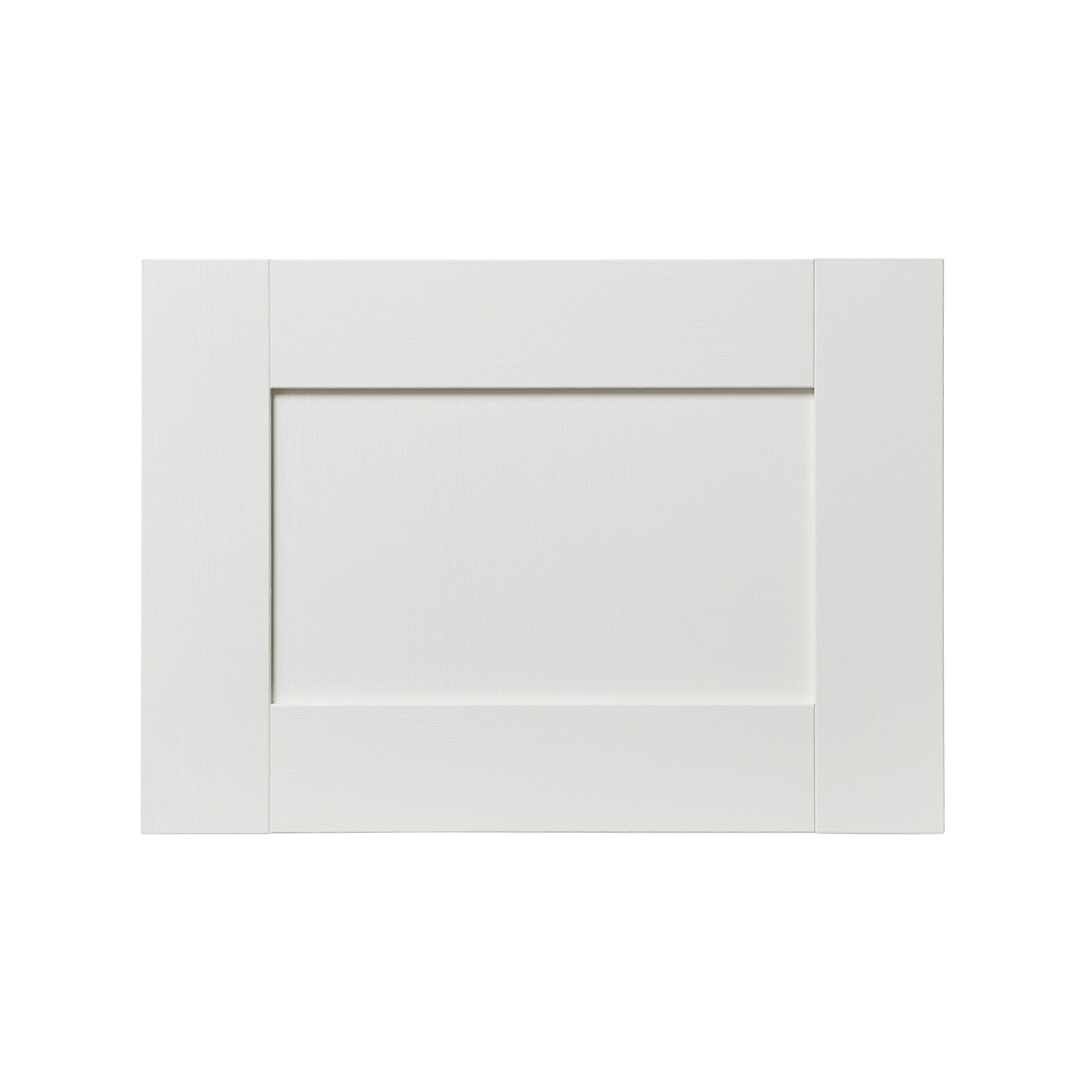 GoodHome Alpinia Matt ivory wood effect Drawer front, bridging door & bi fold door, (W)500mm (H)356mm (T)18mm