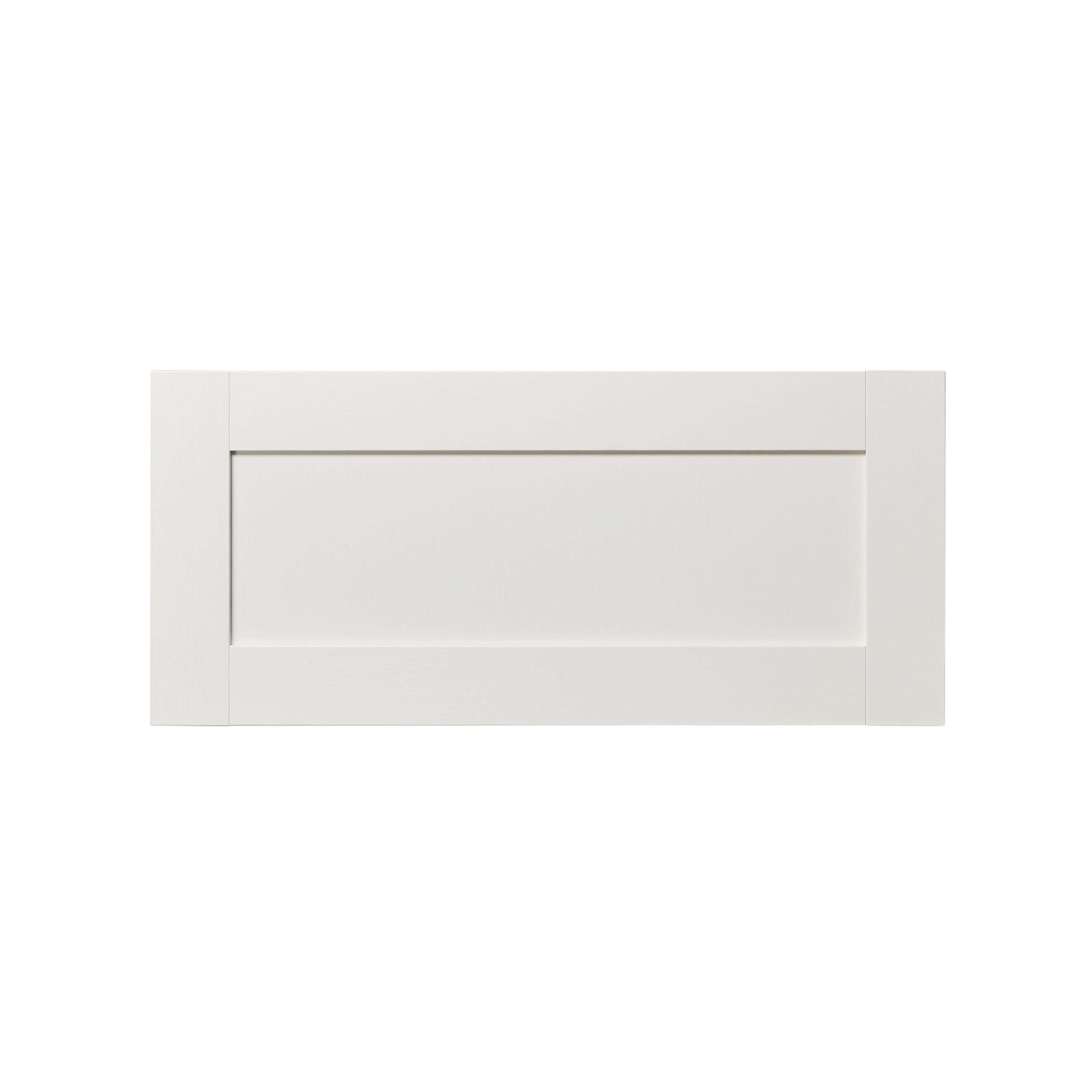 GoodHome Alpinia Matt ivory wood effect Drawer front, bridging door & bi fold door, (W)800mm (H)356mm (T)18mm