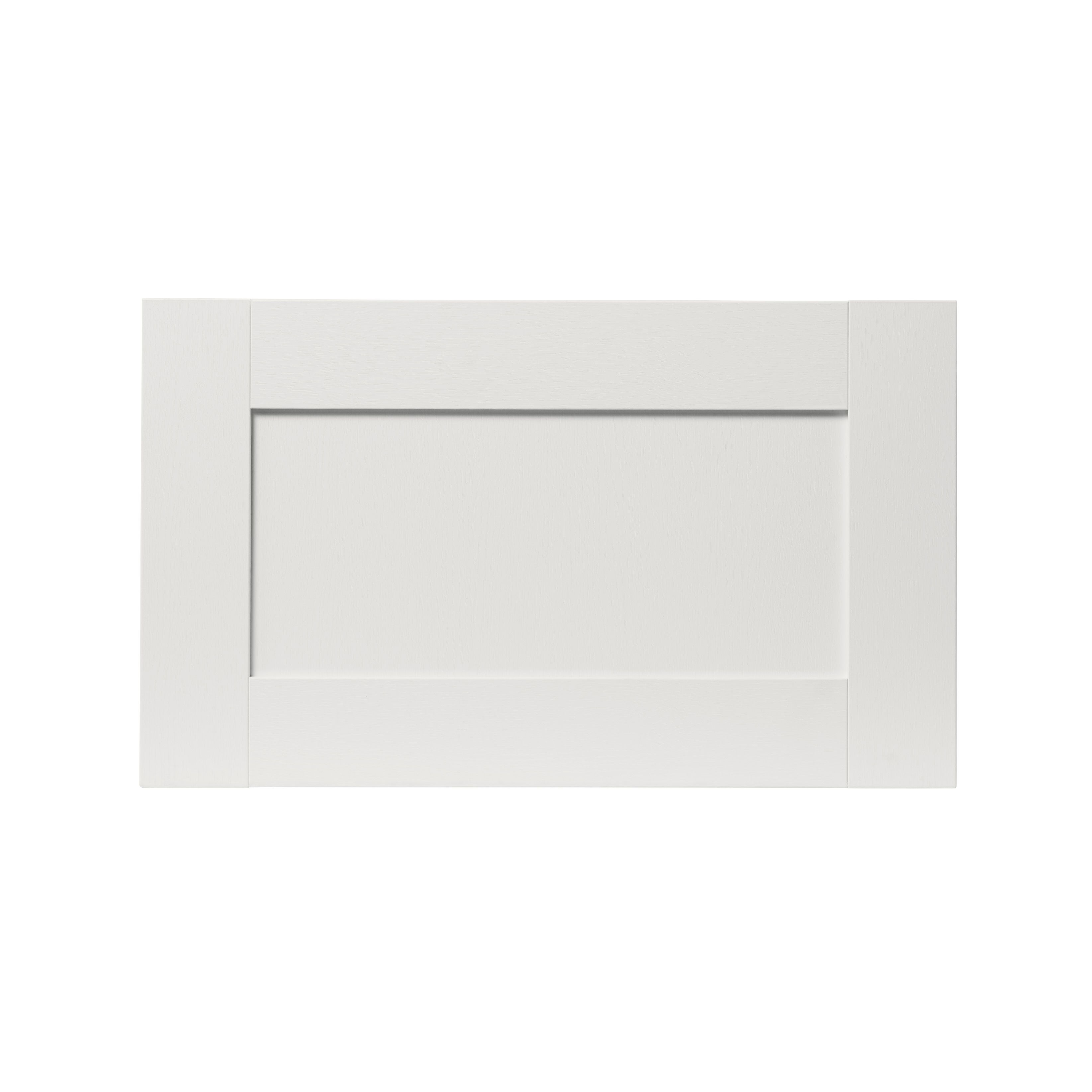 GoodHome Alpinia Matt ivory wood effect Shaker 2 drawer front, bridging door & bi-fold door 600mm