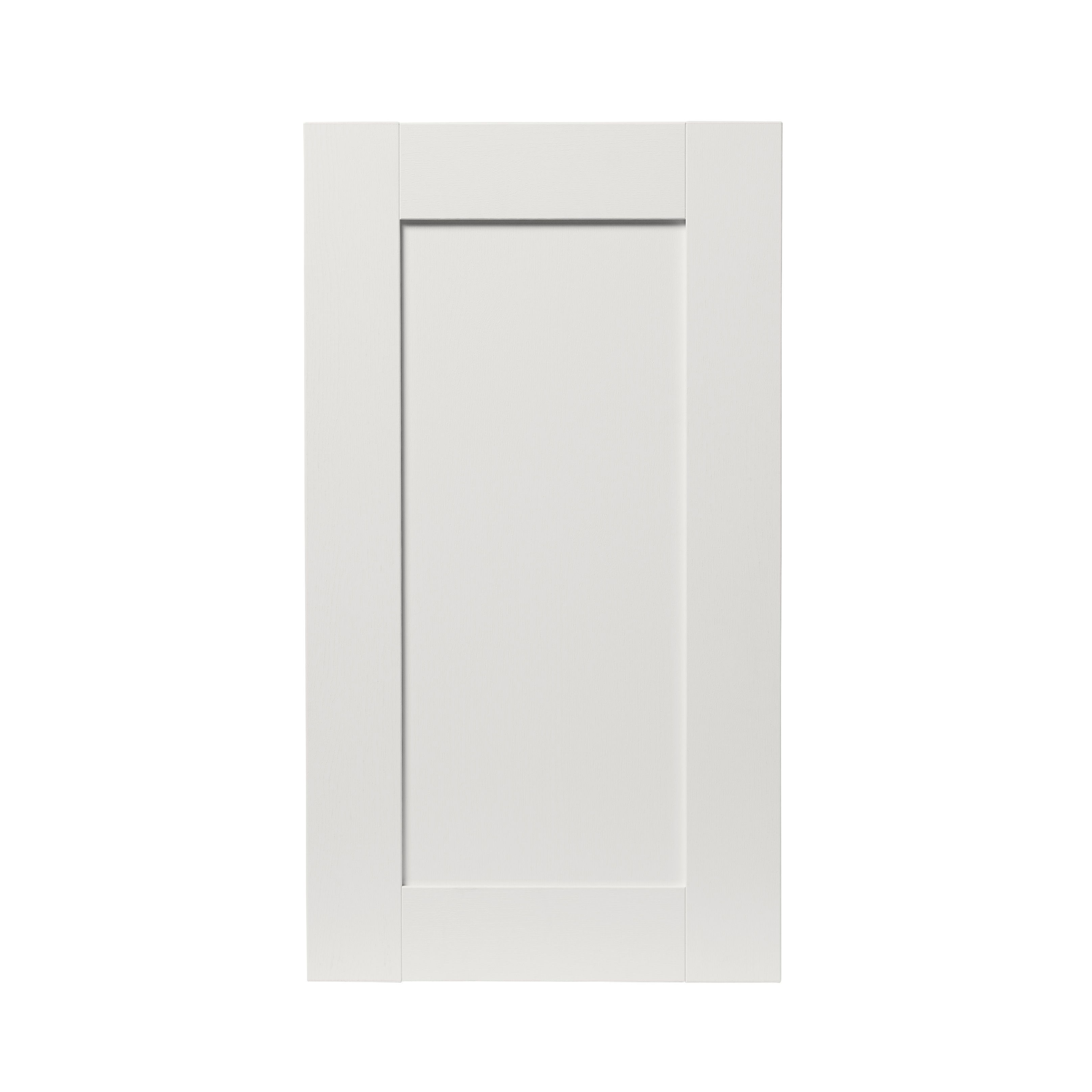 GoodHome Alpinia Matt ivory wood effect Shaker Highline Cabinet door (W)400mm (H)715mm (T)18mm
