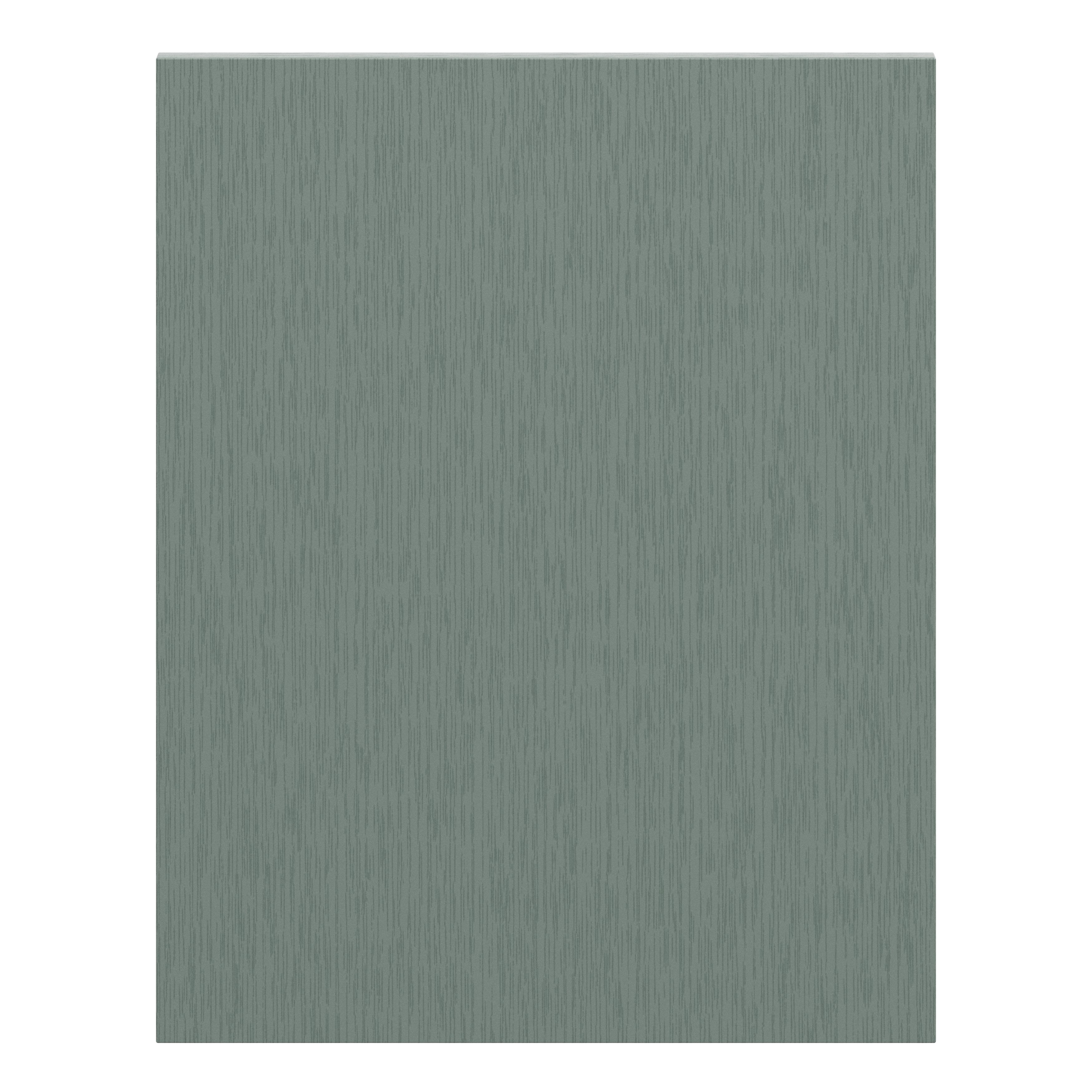 GoodHome Alpinia Matt reed green wood effect RH Standard Base Drawer end panel (H)720mm (W)570mm