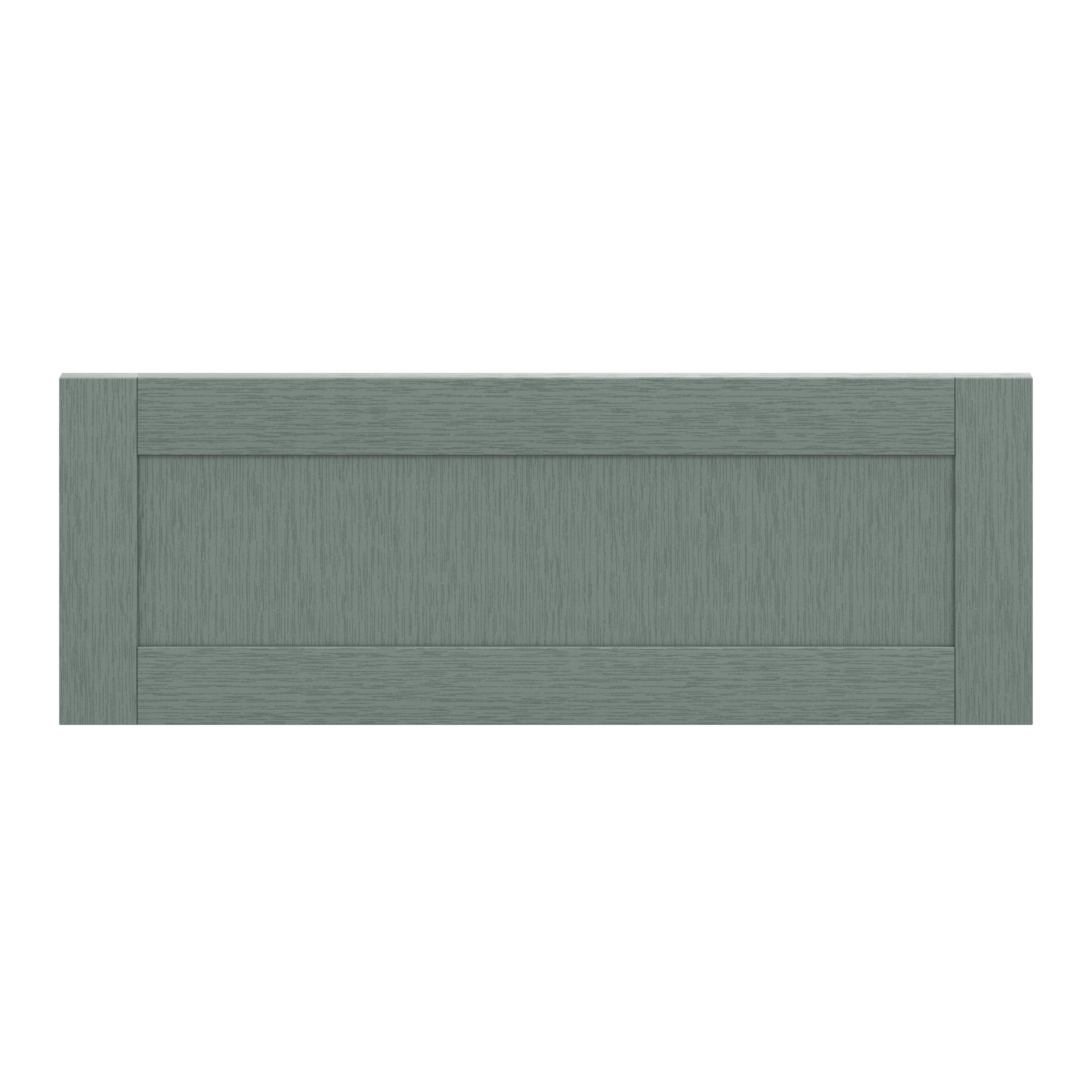 GoodHome Alpinia Matt reed green wood effect Shaker 2 drawer front, bridging door & bi-fold door 1000mm