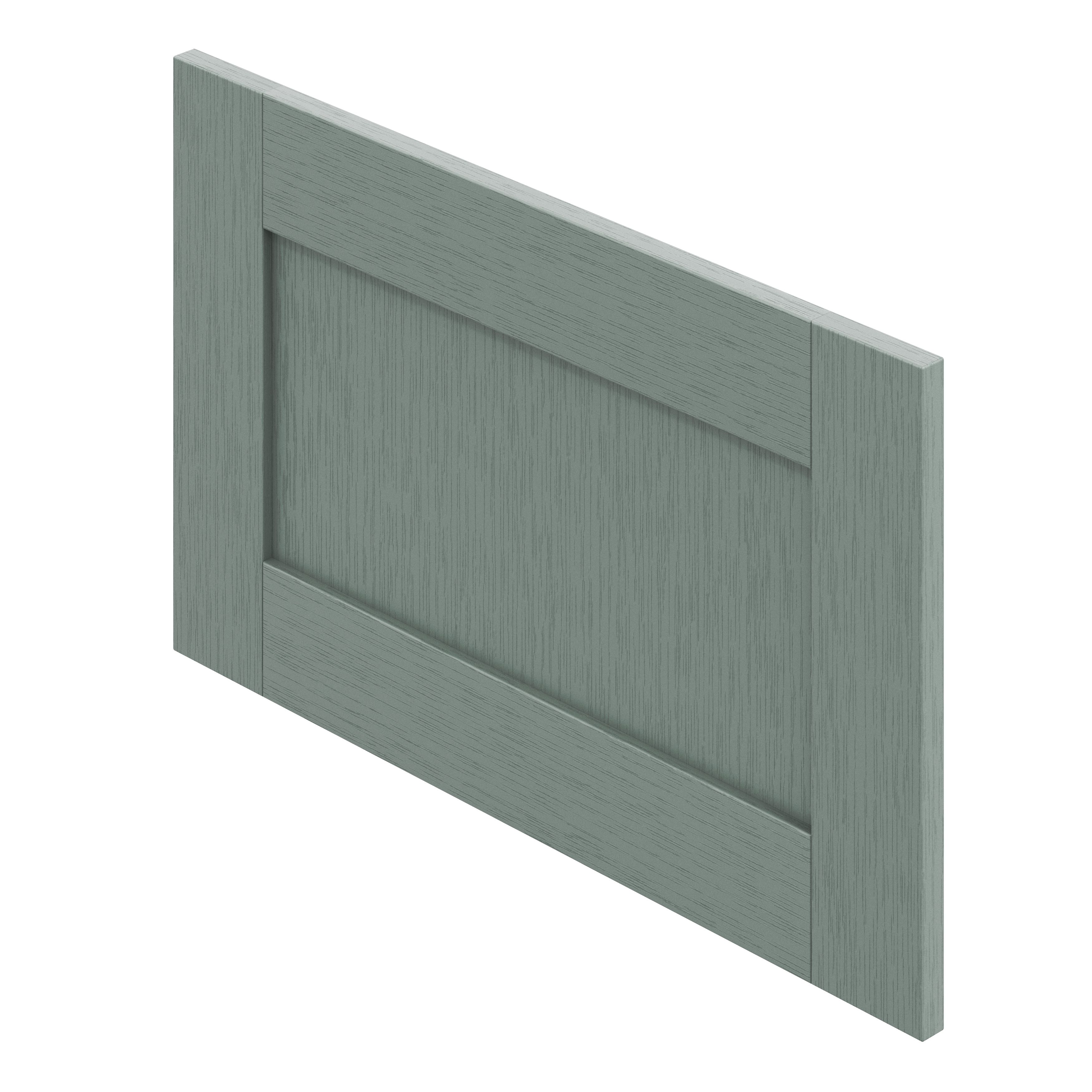 GoodHome Alpinia Matt reed green wood effect Shaker 2 drawer front, bridging door & bi-fold door 600mm
