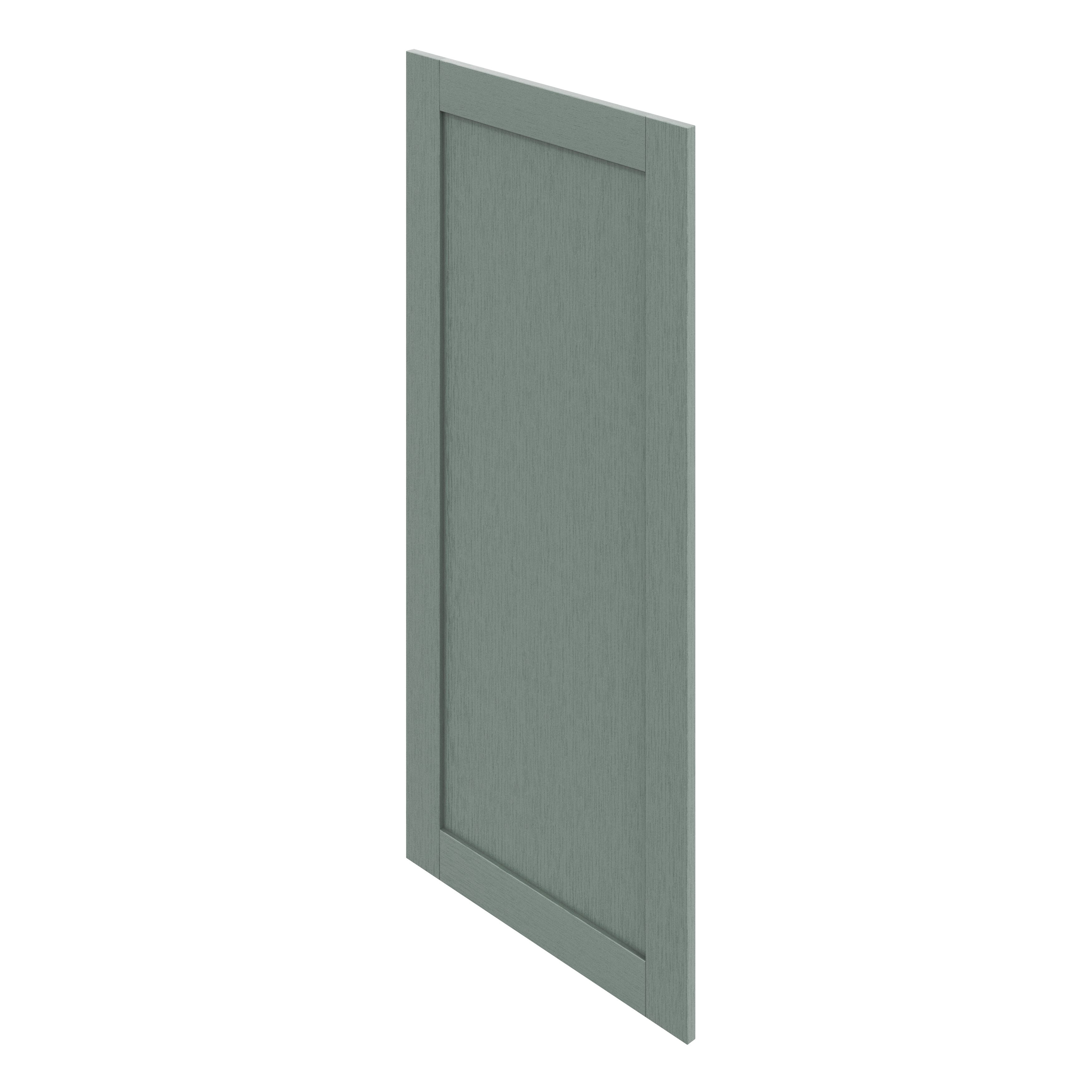 GoodHome Alpinia Matt reed green wood effect Shaker 70:30 Larder/fridge Cabinet door (W)600mm (H)1287mm (T)18mm