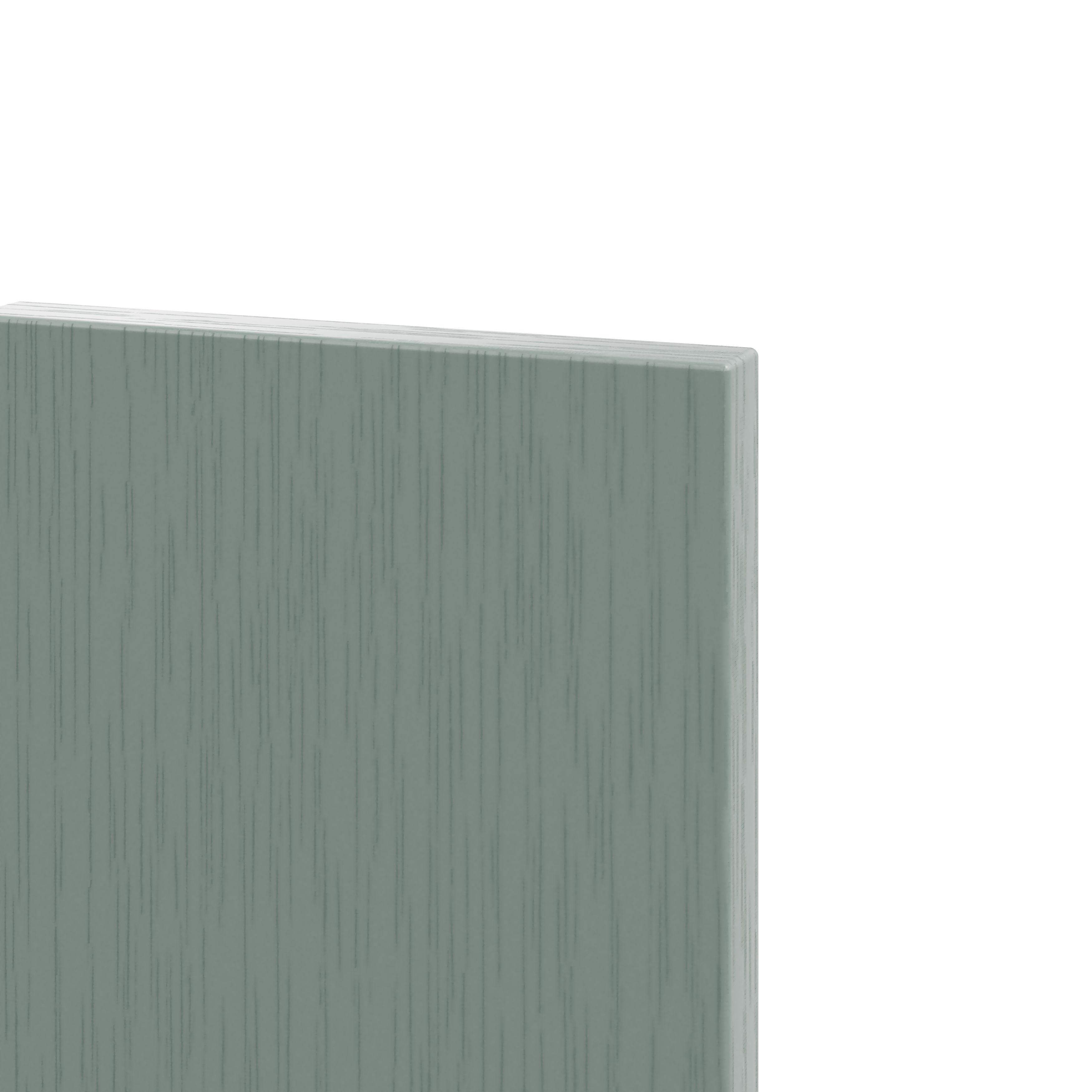 GoodHome Alpinia Matt reed green wood effect Shaker Highline Cabinet door (W)150mm (H)715mm (T)18mm
