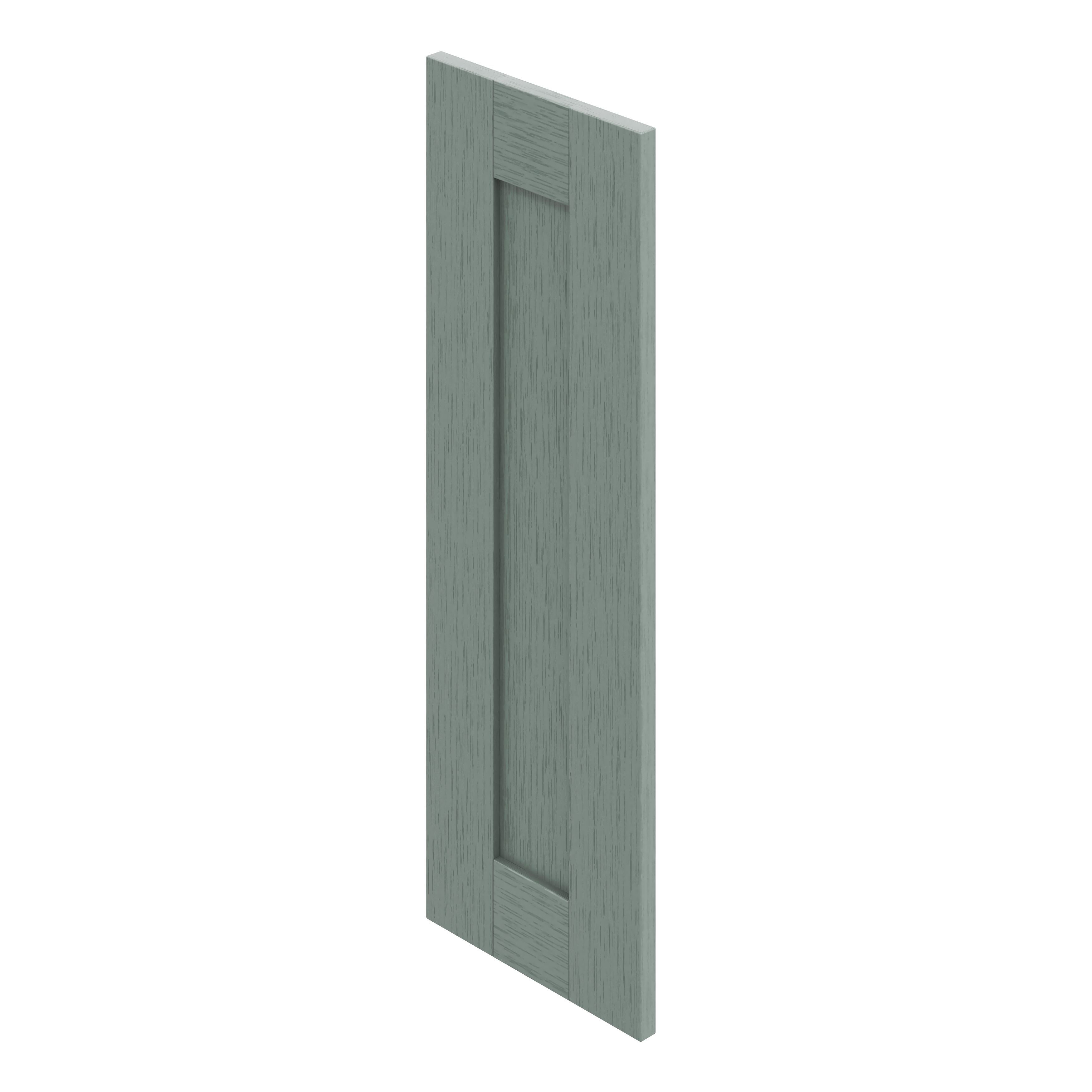 GoodHome Alpinia Matt reed green wood effect Shaker Highline Cabinet door (W)250mm (H)715mm (T)18mm