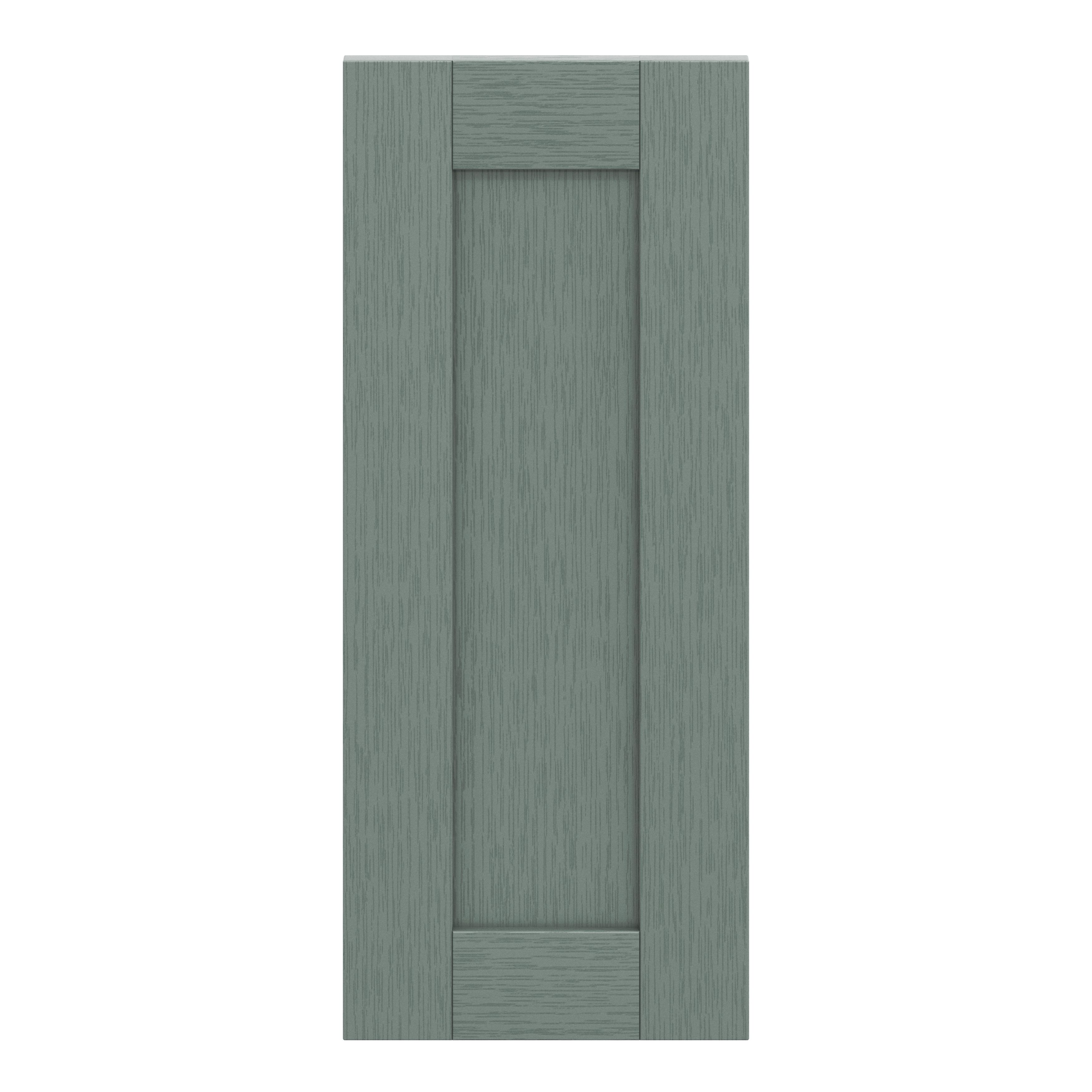 GoodHome Alpinia Matt reed green wood effect Shaker Highline Cabinet door (W)300mm (H)715mm (T)18mm