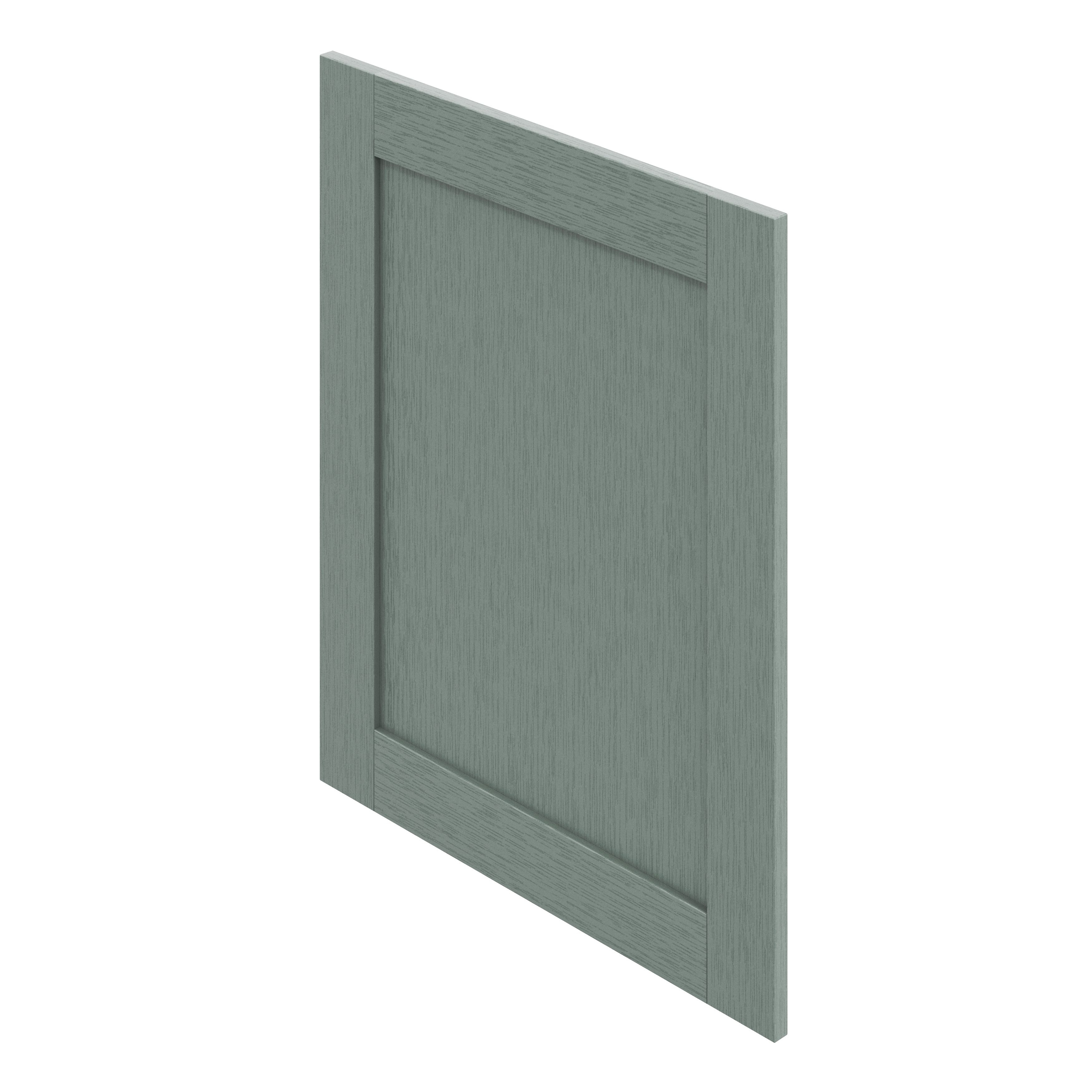 GoodHome Alpinia Matt reed green wood effect Shaker Highline Cabinet door (W)600mm (H)715mm (T)18mm