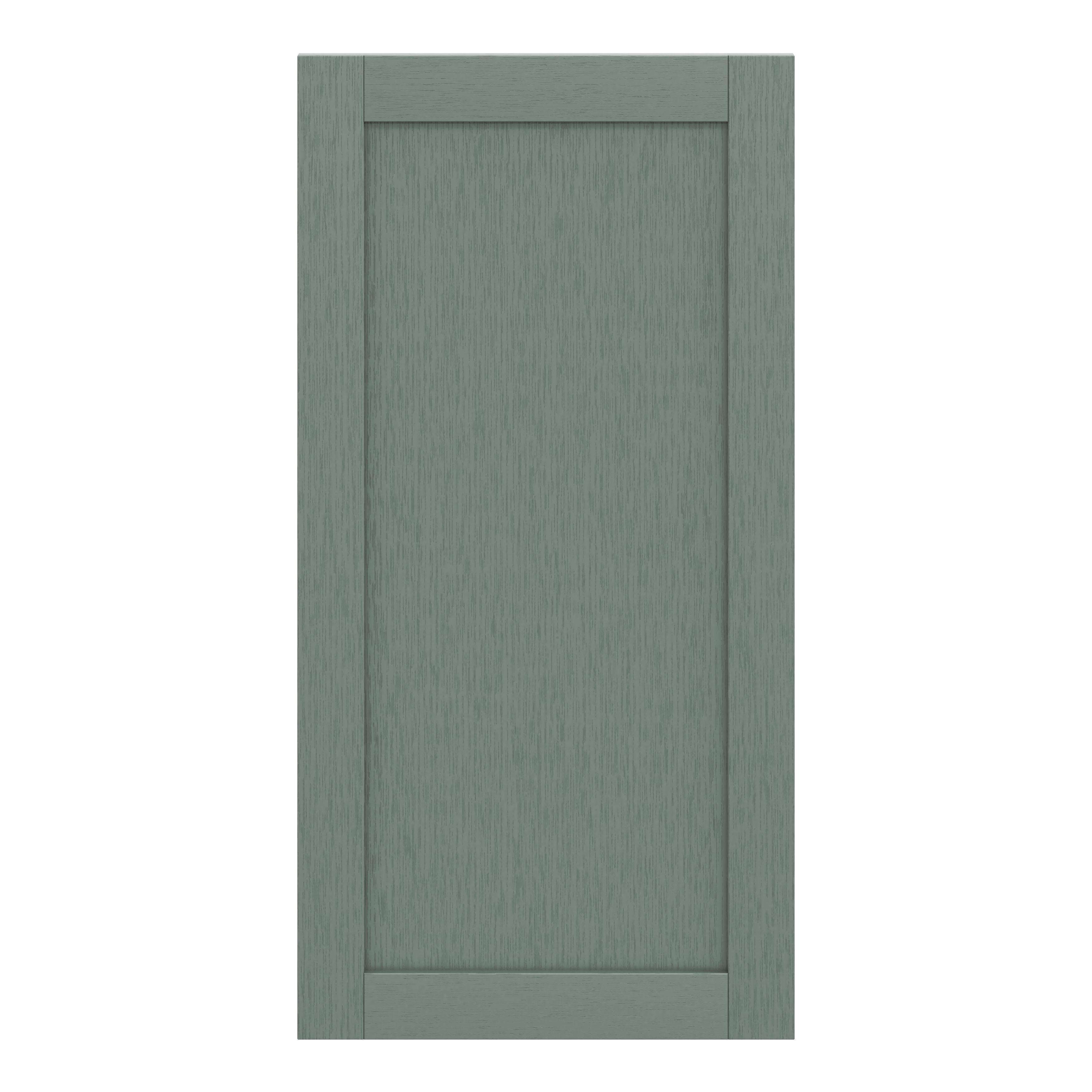 GoodHome Alpinia Matt reed green wood effect Shaker Tall larder Cabinet door (W)600mm (H)1181mm (T)18mm