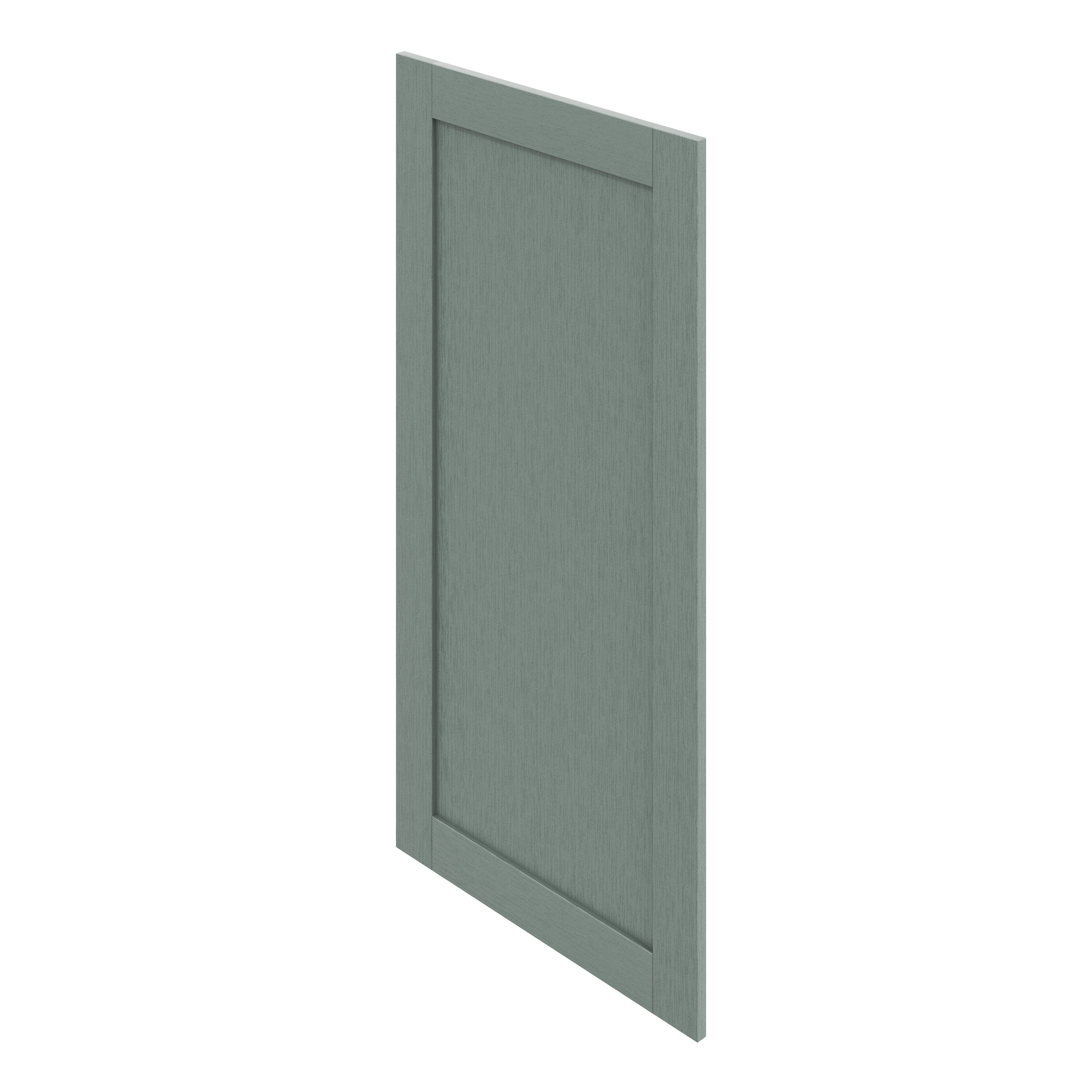 GoodHome Alpinia Matt reed green wood effect Shaker Tall larder Cabinet door (W)600mm (H)1181mm (T)18mm
