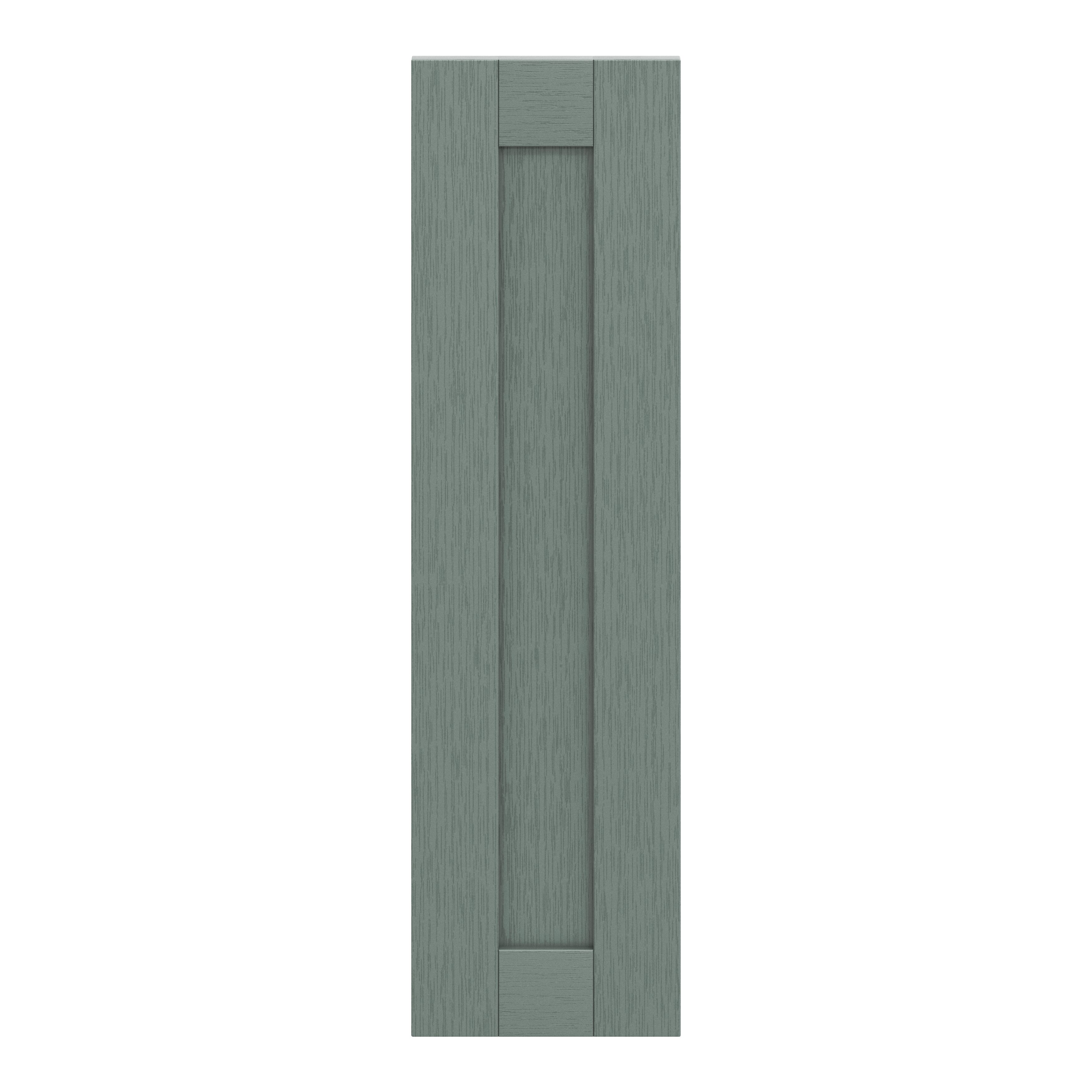 GoodHome Alpinia Matt reed green wood effect Shaker Tall wall Cabinet door (W)250mm (H)895mm (T)18mm