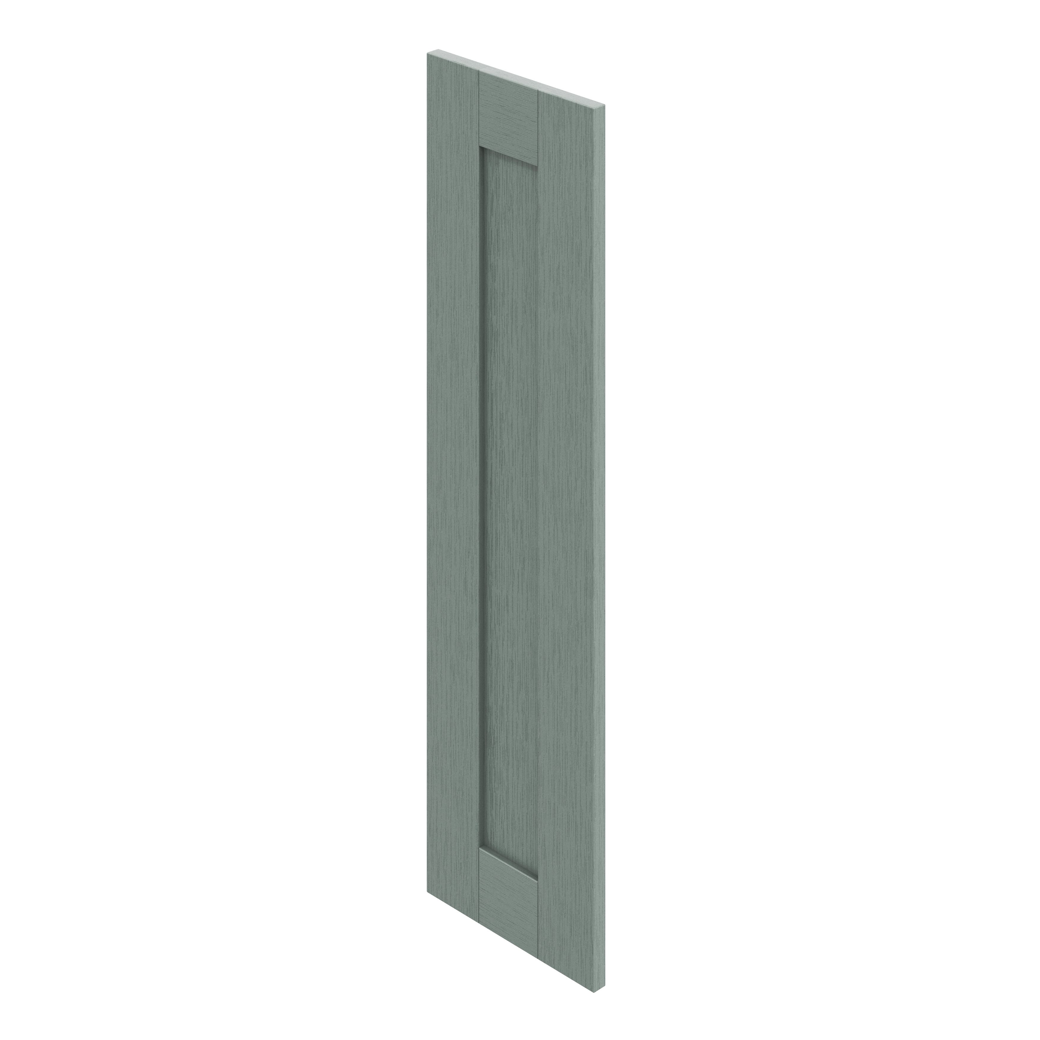 GoodHome Alpinia Matt reed green wood effect Shaker Tall wall Cabinet door (W)250mm (H)895mm (T)18mm