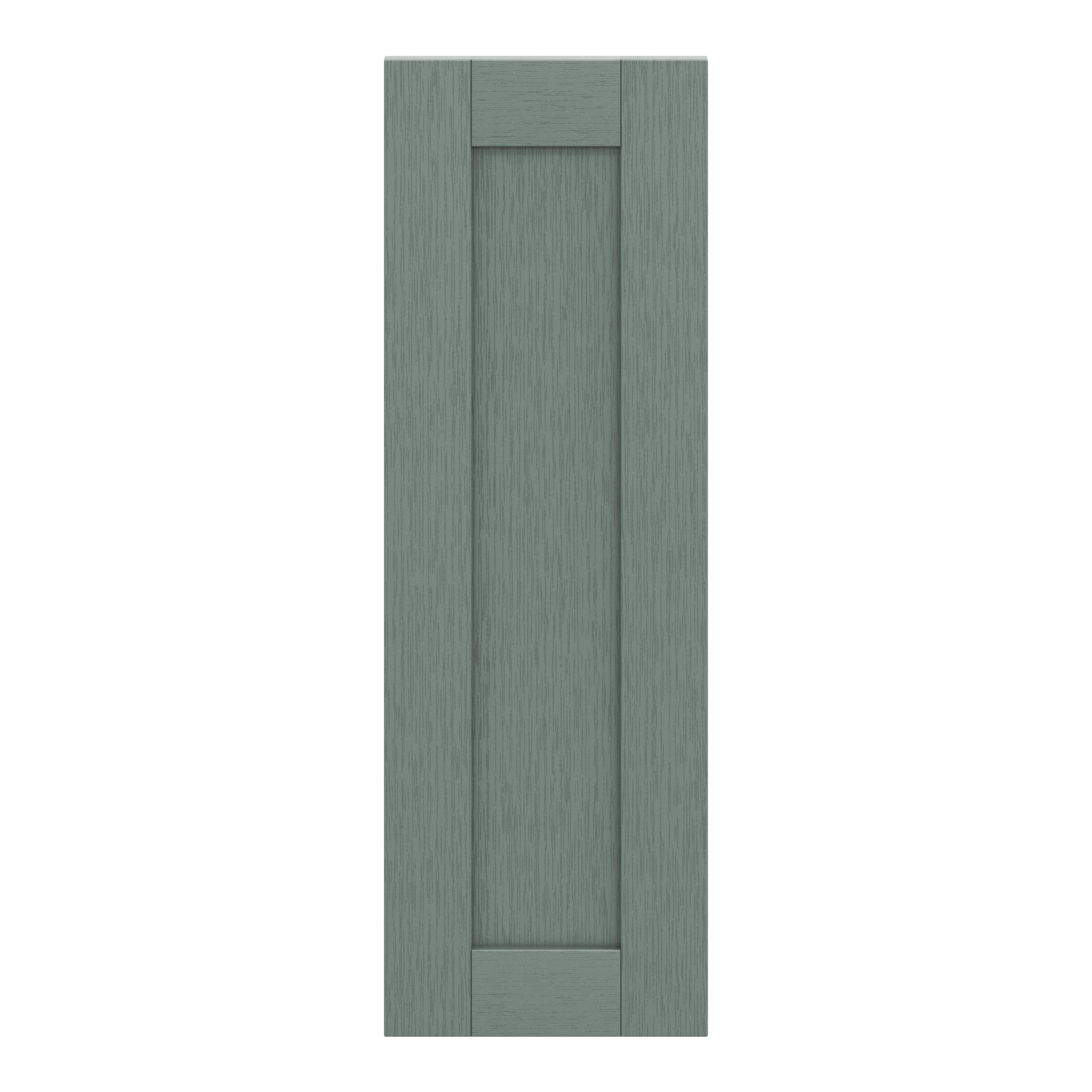 GoodHome Alpinia Matt reed green wood effect Shaker Tall wall Cabinet door (W)300mm (H)895mm (T)18mm