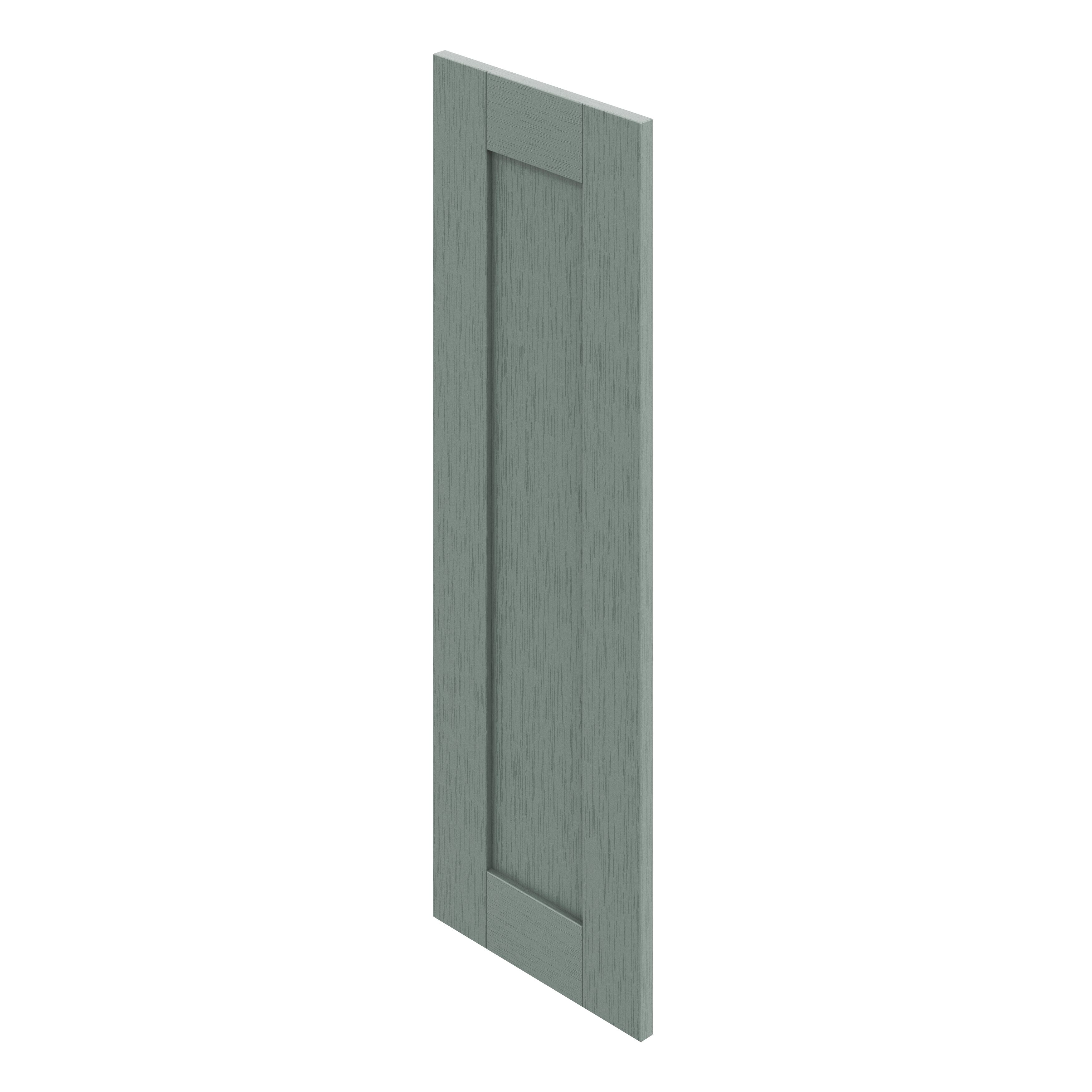 GoodHome Alpinia Matt reed green wood effect Shaker Tall wall Cabinet door (W)300mm (H)895mm (T)18mm