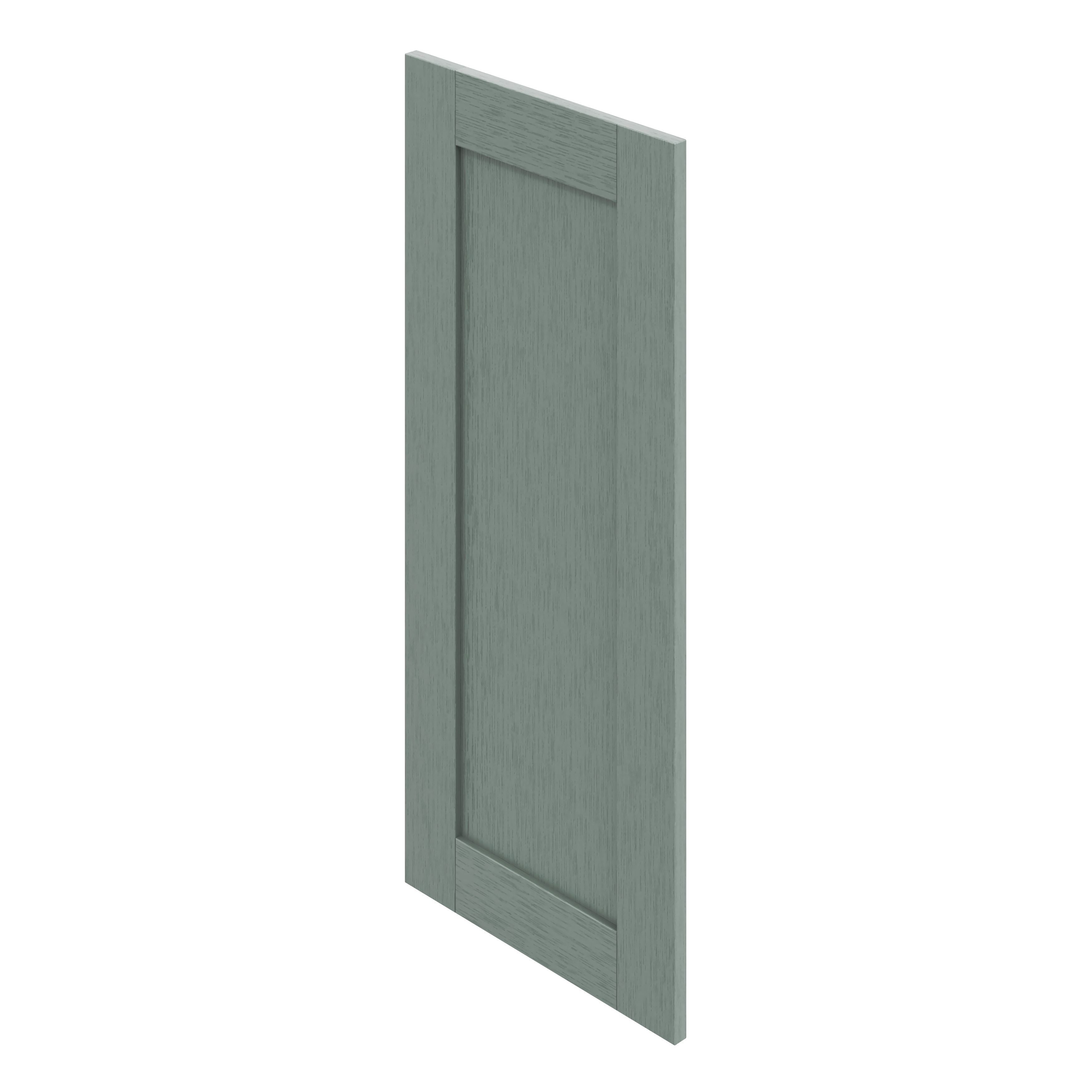 GoodHome Alpinia Matt reed green wood effect Shaker Tall wall Cabinet door (W)400mm (H)895mm (T)18mm