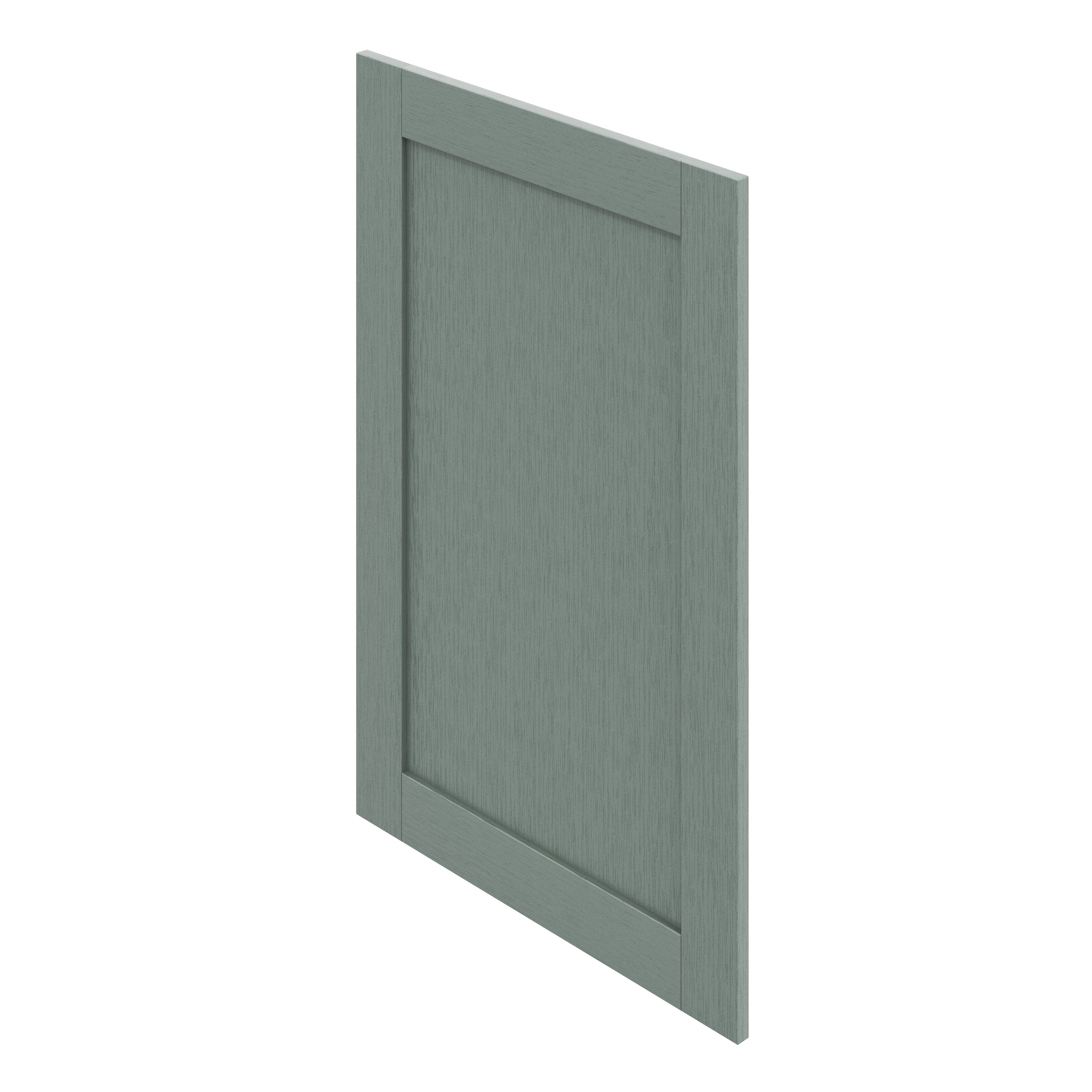 GoodHome Alpinia Matt reed green wood effect Shaker Tall wall Cabinet door (W)600mm (H)895mm (T)18mm