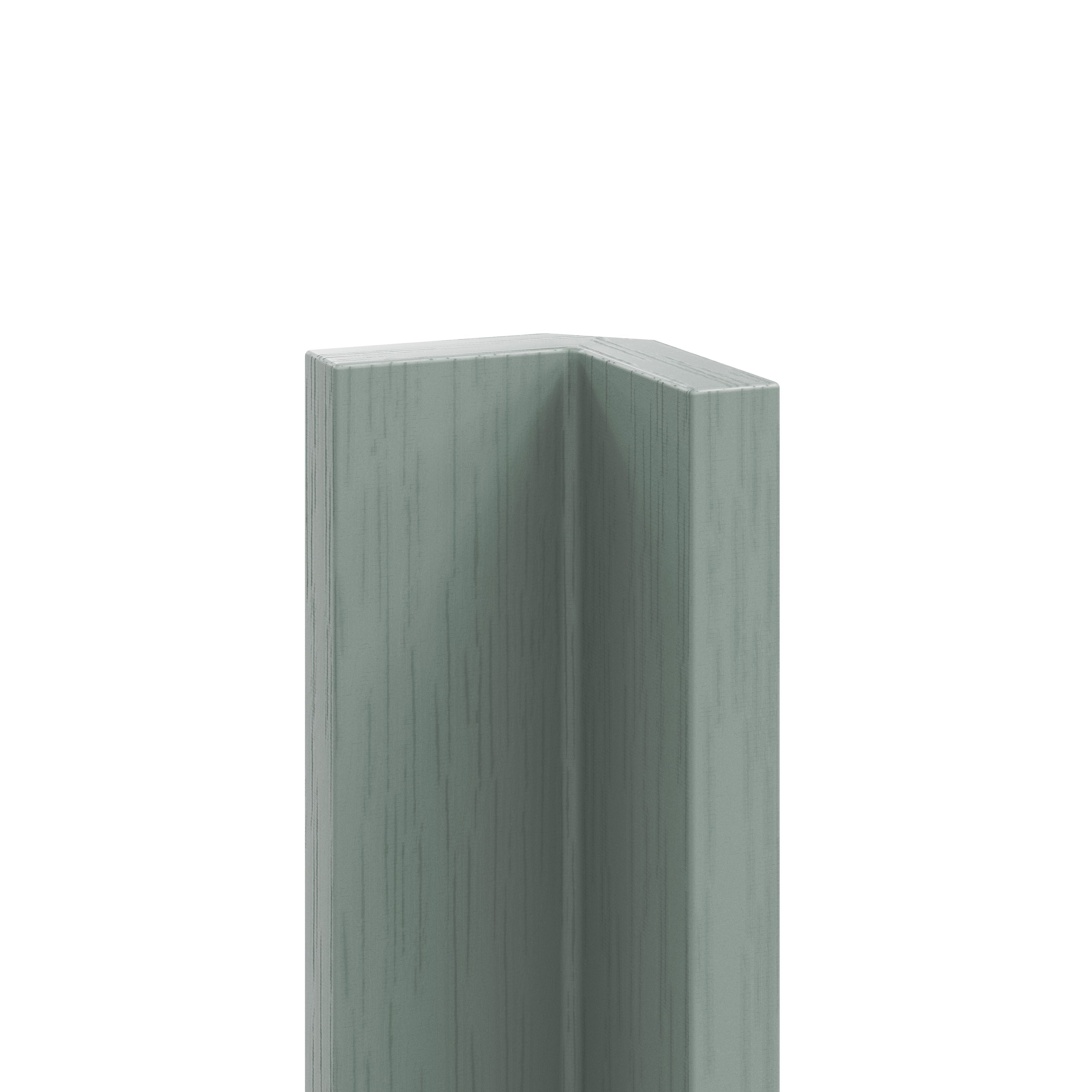 GoodHome Alpinia Matt reed green wood effect Standard Corner post, (W)59mm (L)715mm