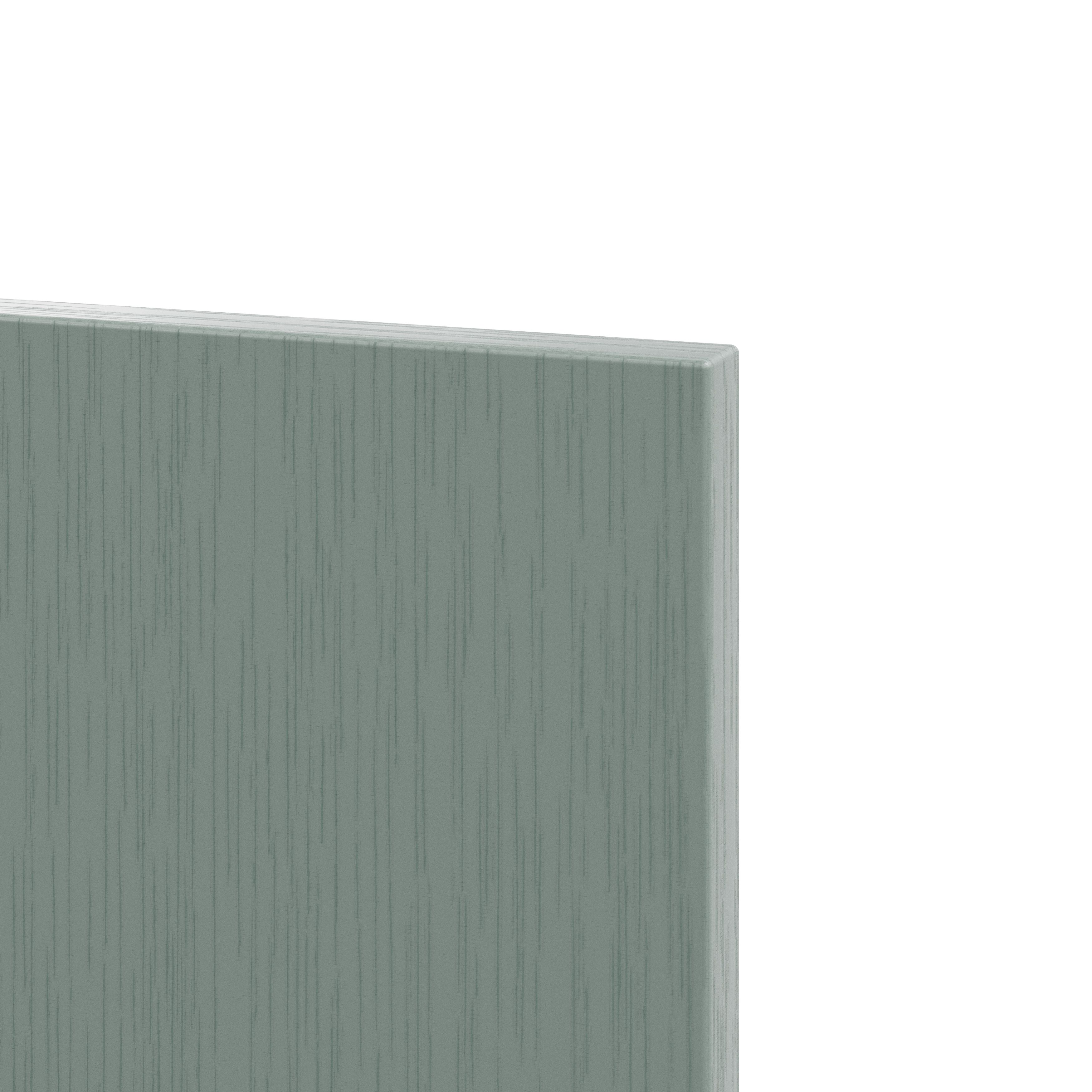 GoodHome Alpinia Matt reed green wood effect Standard End support panel (H)870mm (W)590mm