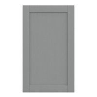 GoodHome Alpinia Matt Slate Grey Painted Wood Effect Shaker 50:50 Larder Cabinet door (W)600mm (H)1001mm (T)18mm